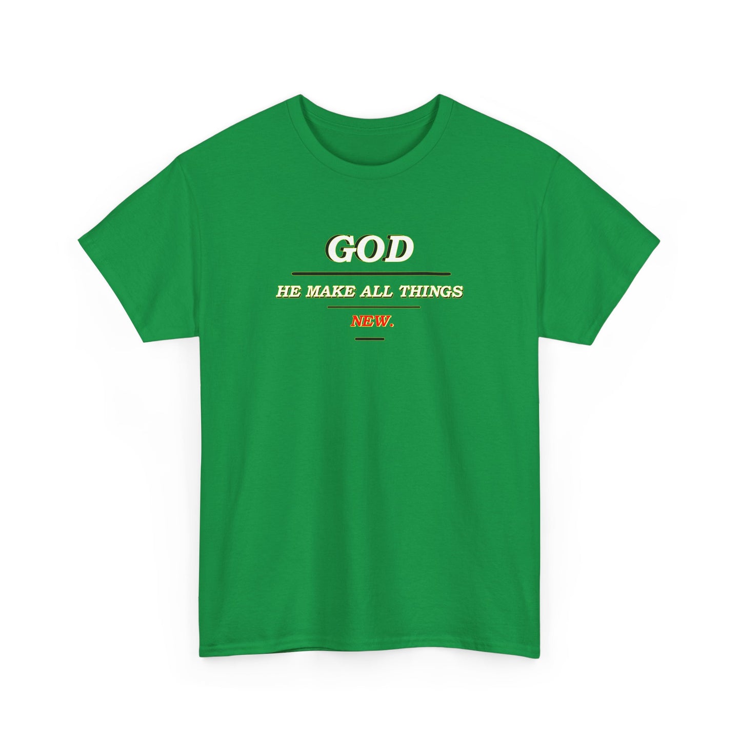 Religious Cotton Tee - God Makes All Things New Design