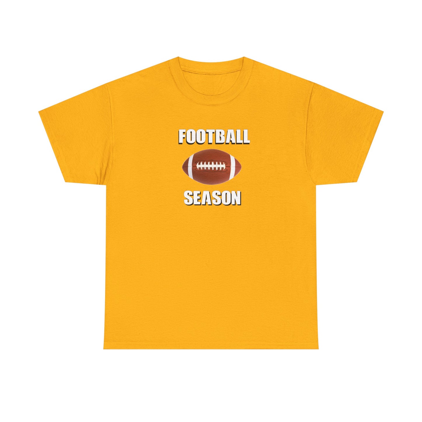 Football Season Unisex Heavy Cotton Tee | Casual Sportswear, Gift for Football Fans, Game Day Outfit, Tailgate Essentials, Unisex Tee