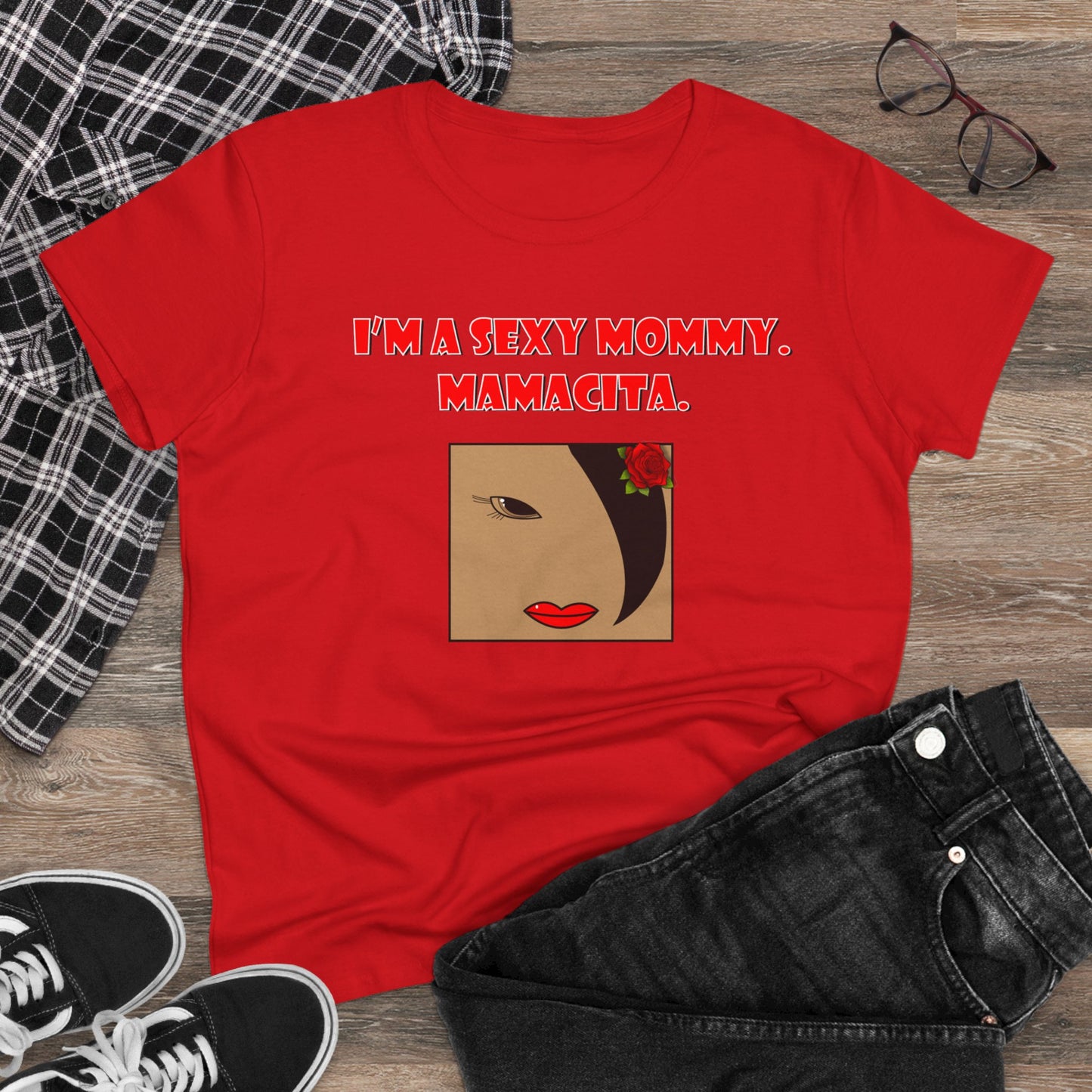 Sexy Mommy Mamacita Graphic T-Shirt, Fun Women's Tee, Casual Everyday Wear, Unique Gift for Moms, Stylish Summer Apparel, Playful Quote Shirt