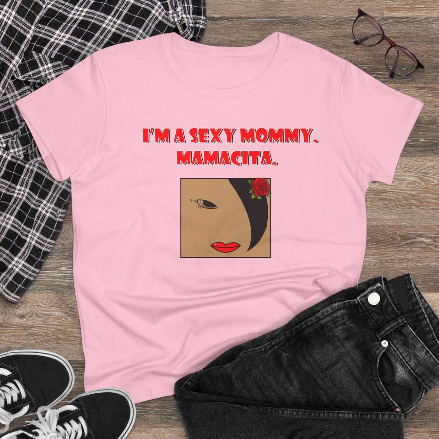 Sexy Mommy Mamacita Graphic T-Shirt, Fun Women's Tee, Casual Everyday Wear, Unique Gift for Moms, Stylish Summer Apparel, Playful Quote Shirt