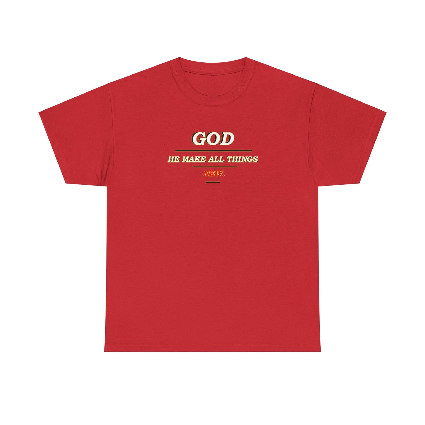 Religious Cotton Tee - God Makes All Things New Design