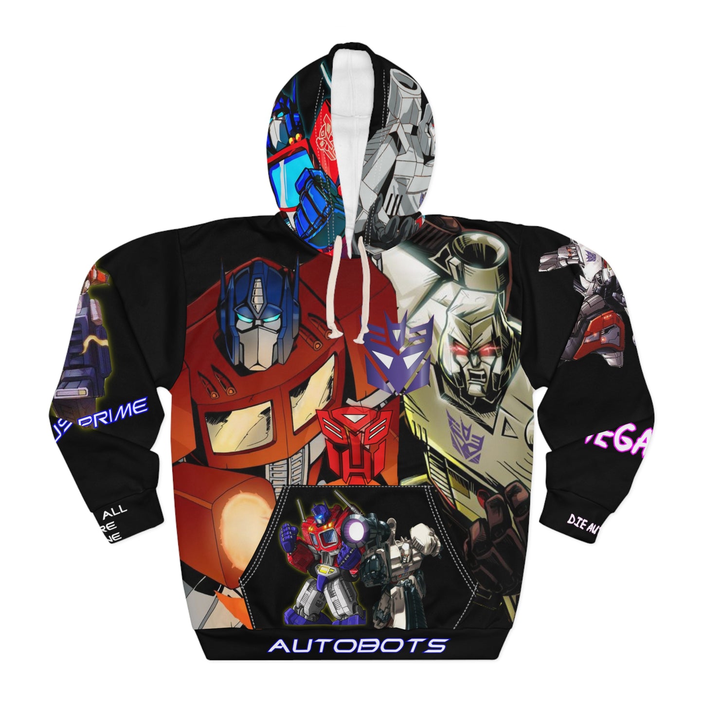 Prime V. Megs Unisex Pullover Hoodie (AOP)