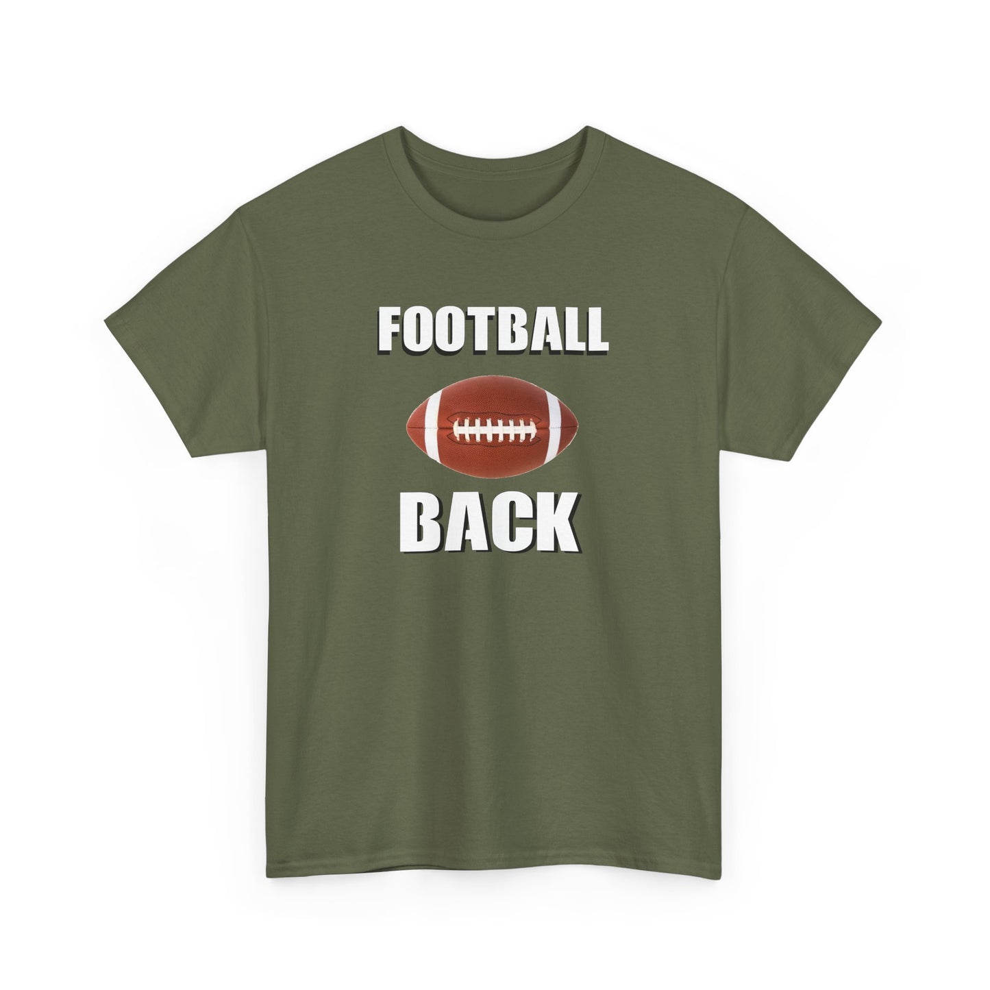 Football Back Unisex Heavy Cotton Tee - Perfect for Game Days, Sports Fans, Tailgating, Gifting, and Casual Wear