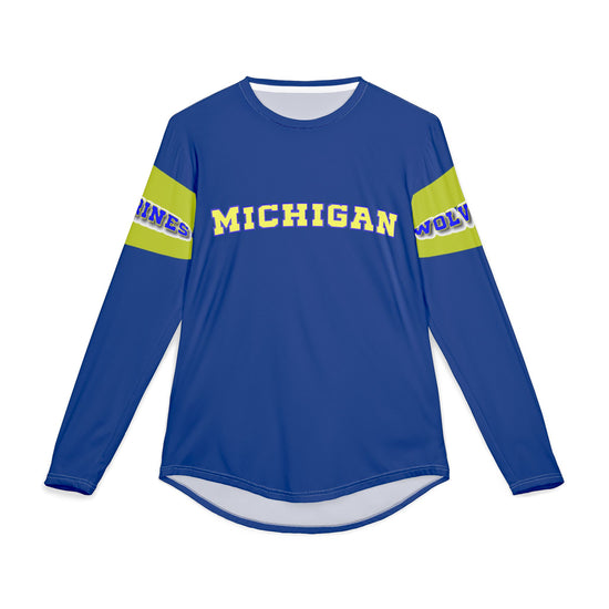 Michigan Wolverine Bear Graphic Long Sleeve Shirt — UV Protection Performance Tee