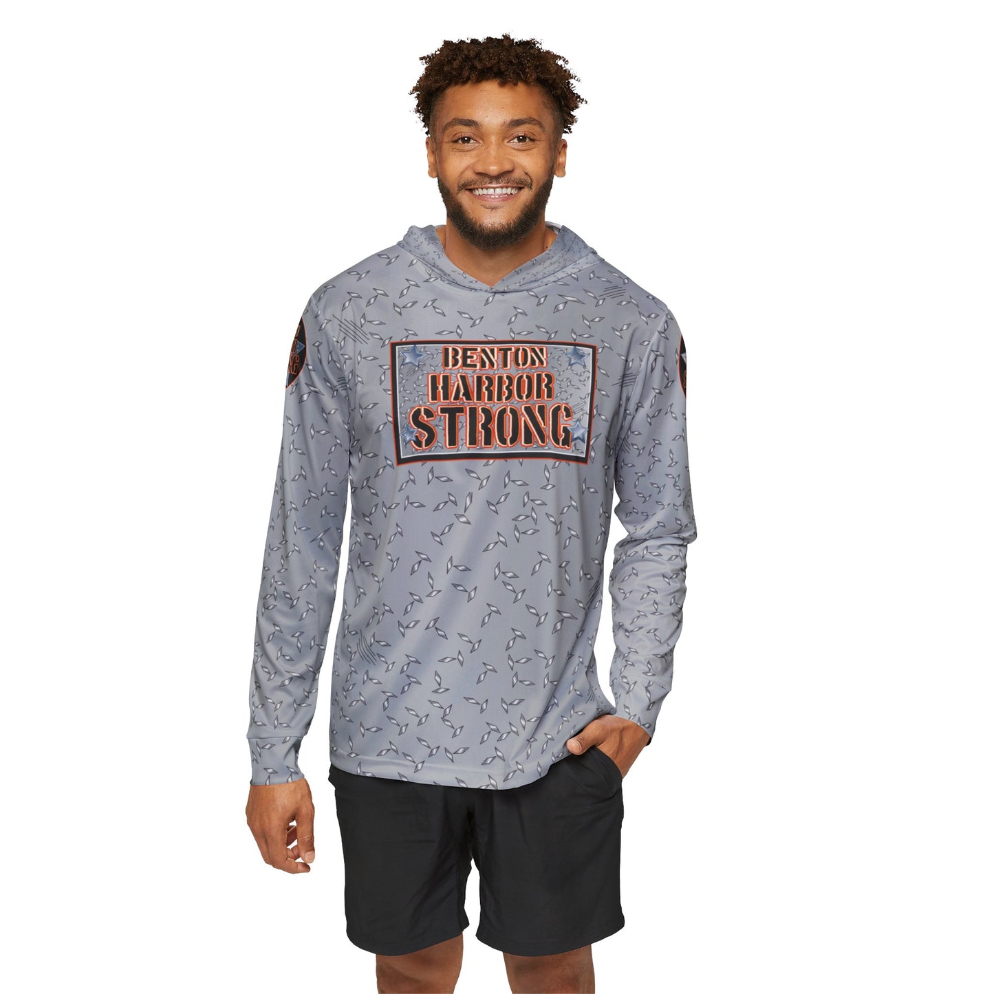 Benton Harbor strong Men's Sports Warmup Hoodie (AOP)
