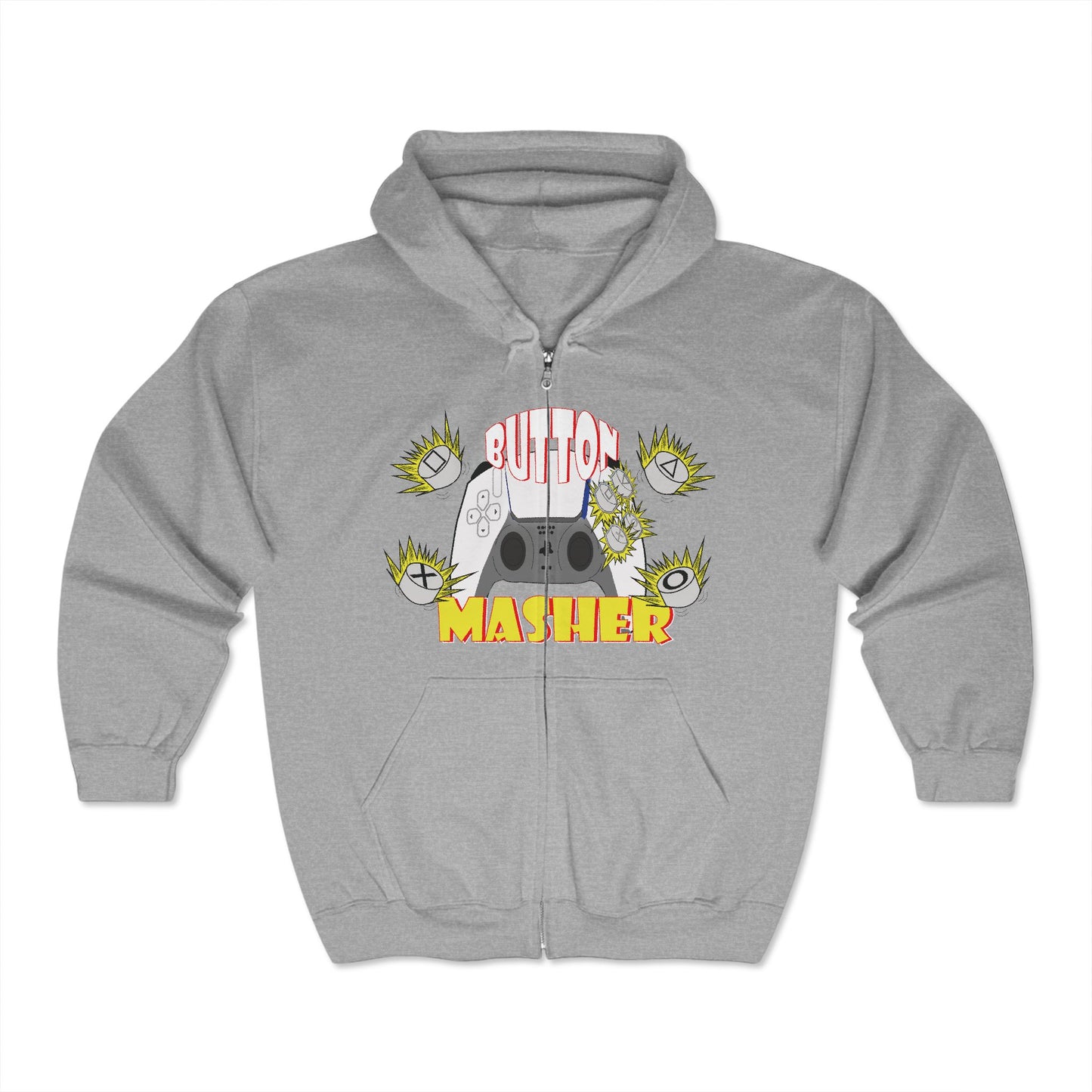 Button Masher Unisex Heavy Blend™ Full Zip Hooded Sweatshirt