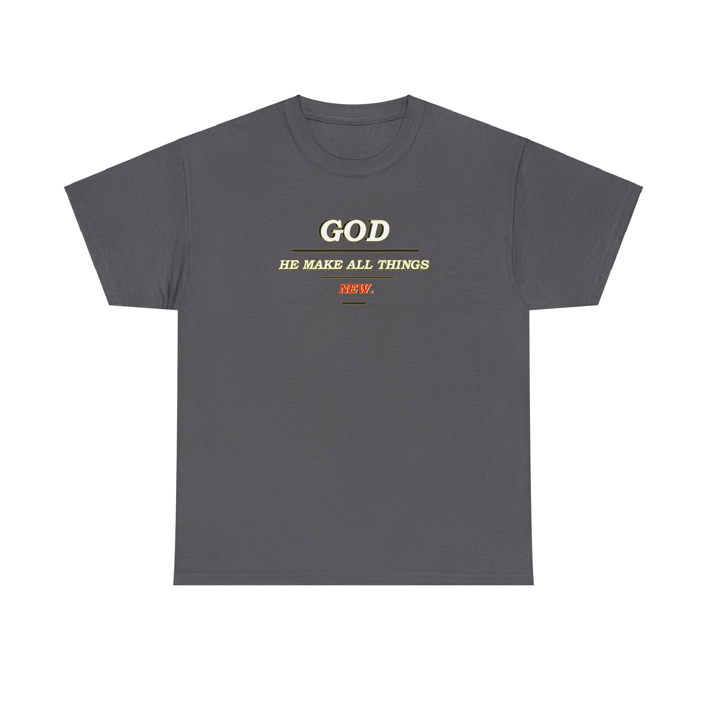 Religious Cotton Tee - God Makes All Things New Design