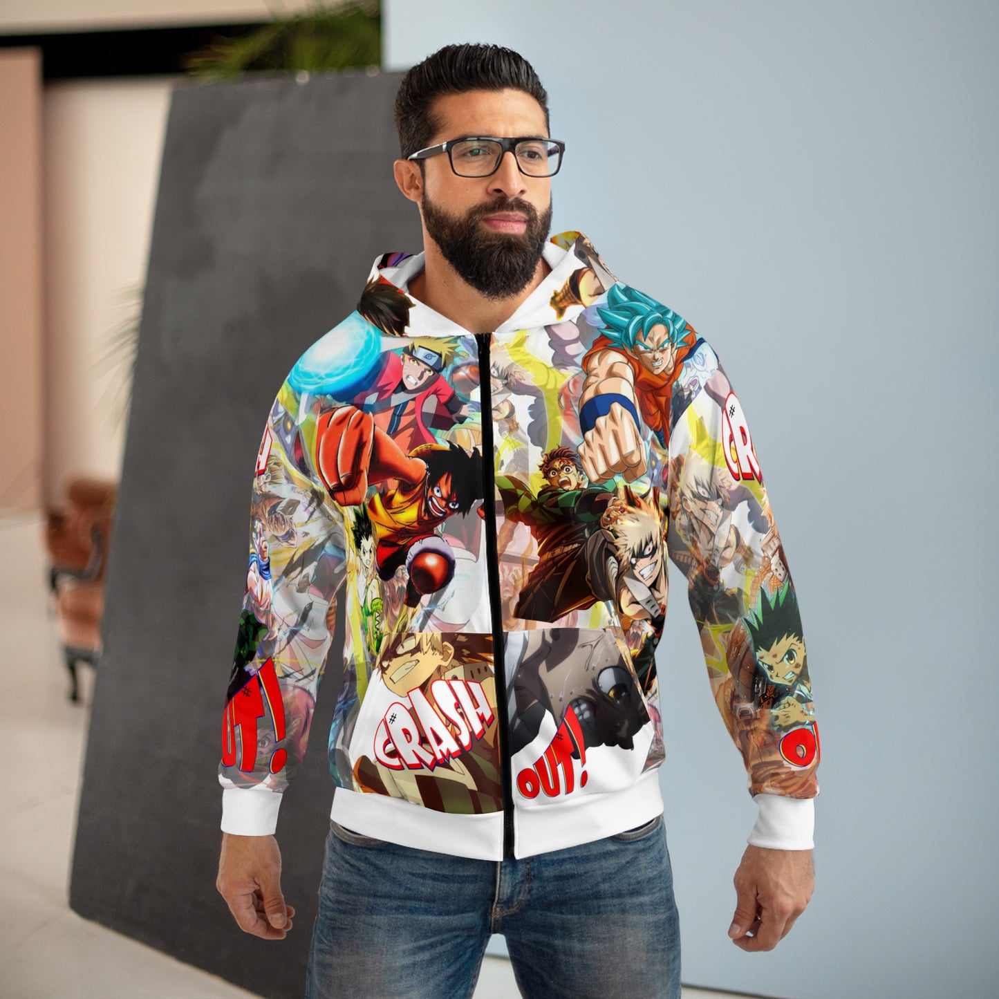 Anime Character Unisex Zip Hoodie - Naruto to Dbz Action