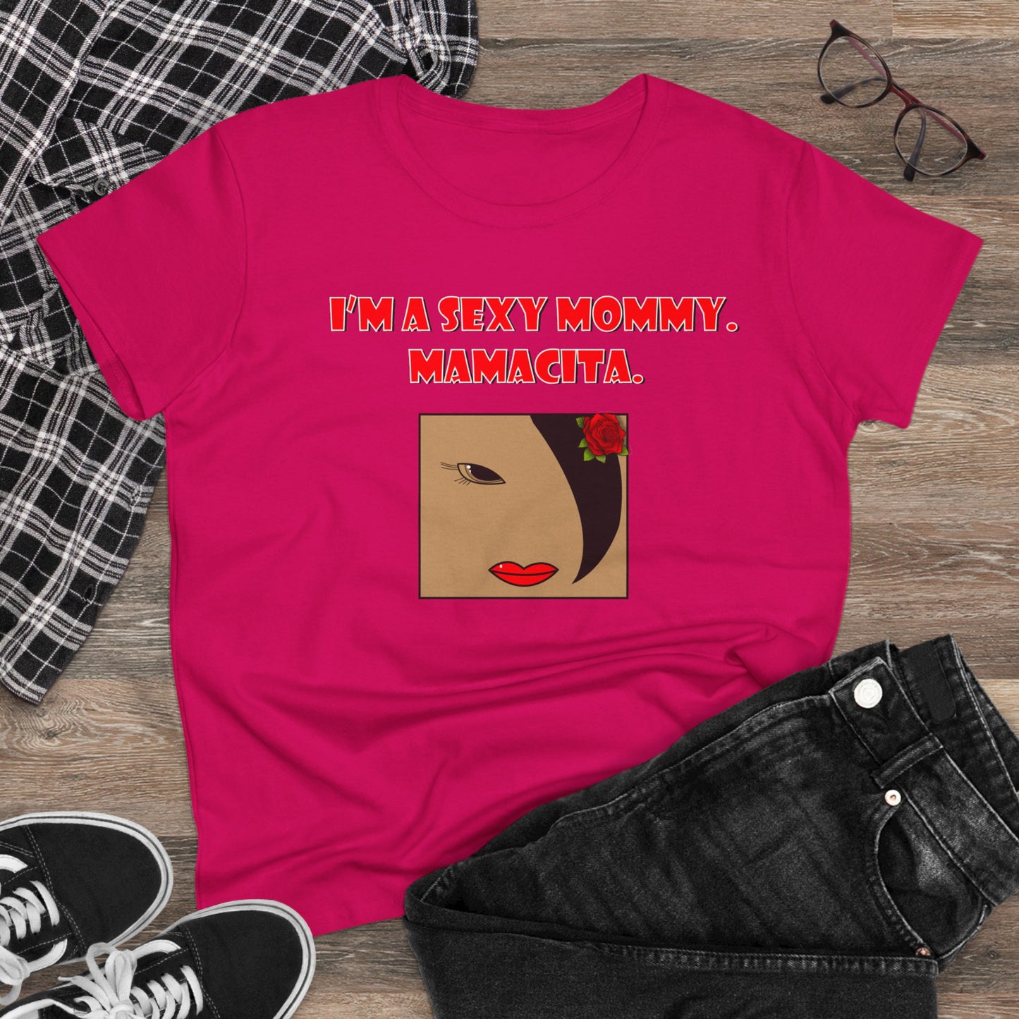 Sexy Mommy Mamacita Graphic T-Shirt, Fun Women's Tee, Casual Everyday Wear, Unique Gift for Moms, Stylish Summer Apparel, Playful Quote Shirt