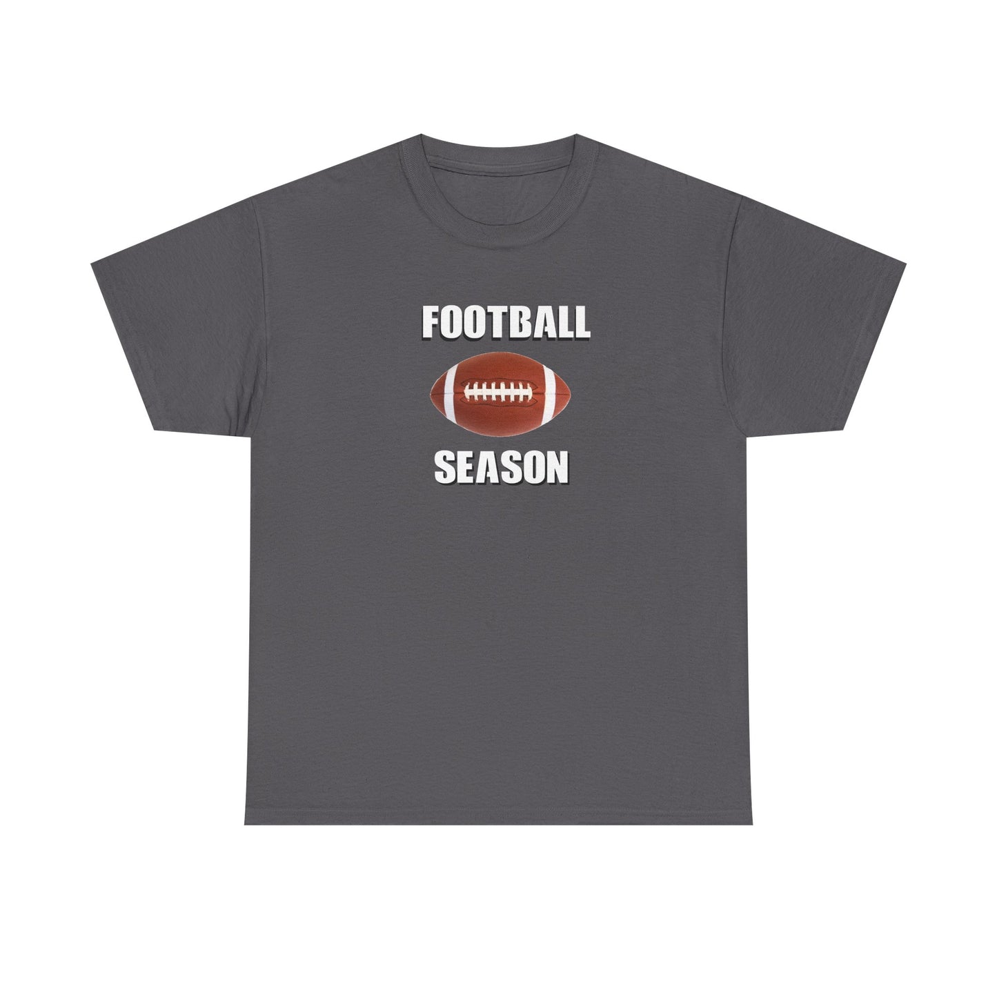 Football Season Unisex Heavy Cotton Tee | Casual Sportswear, Gift for Football Fans, Game Day Outfit, Tailgate Essentials, Unisex Tee
