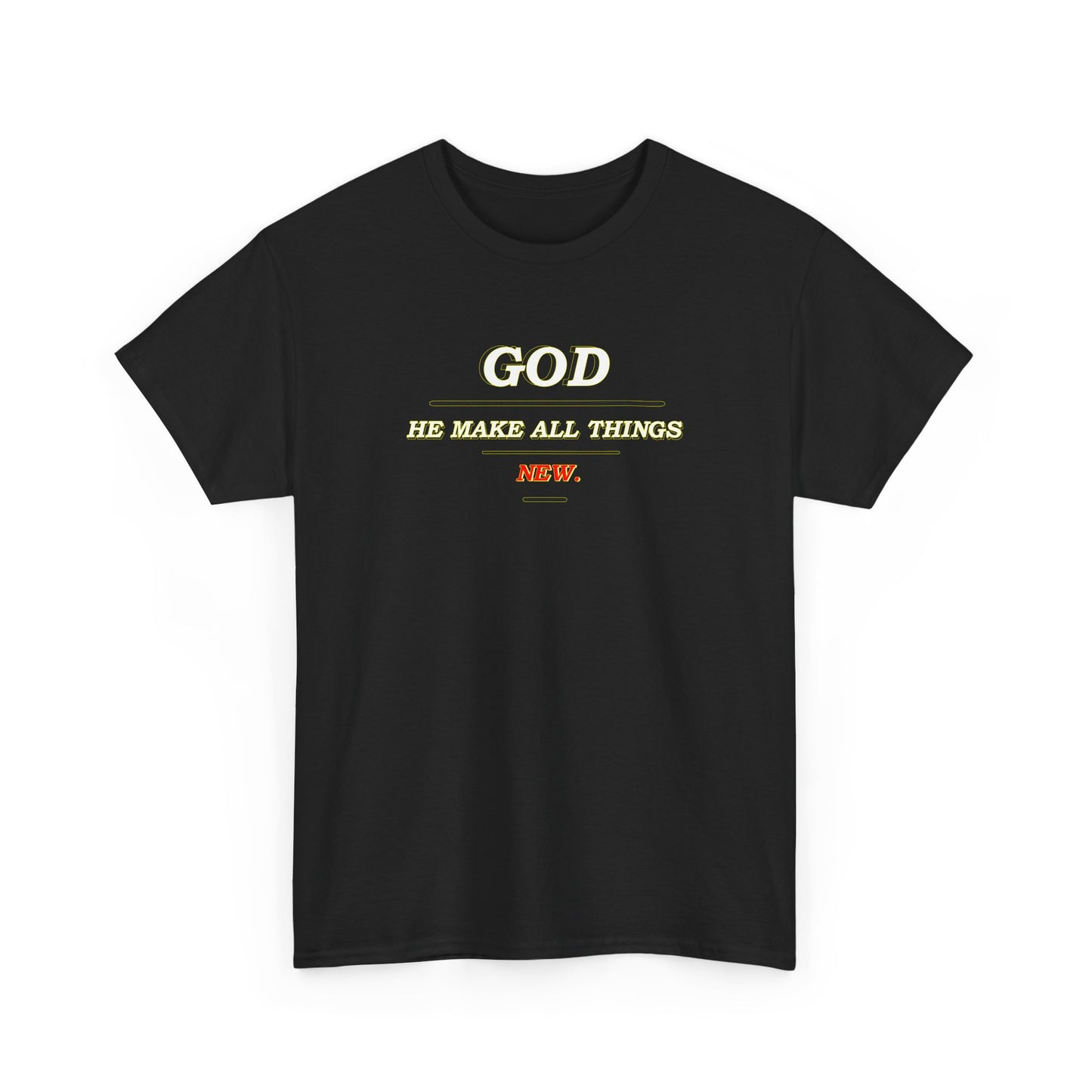 Religious Cotton Tee - God Makes All Things New Design