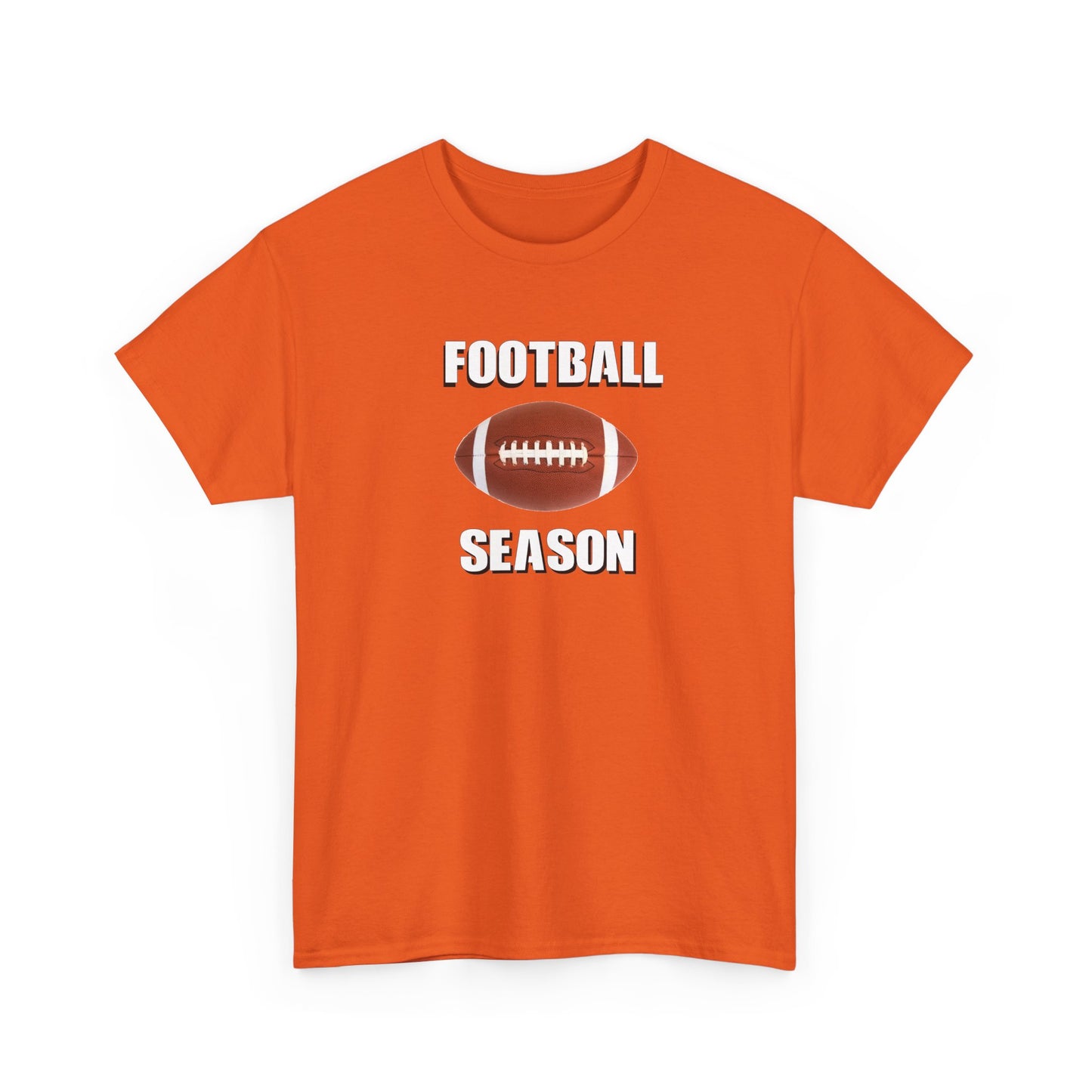 Football Season Unisex Heavy Cotton Tee | Casual Sportswear, Gift for Football Fans, Game Day Outfit, Tailgate Essentials, Unisex Tee
