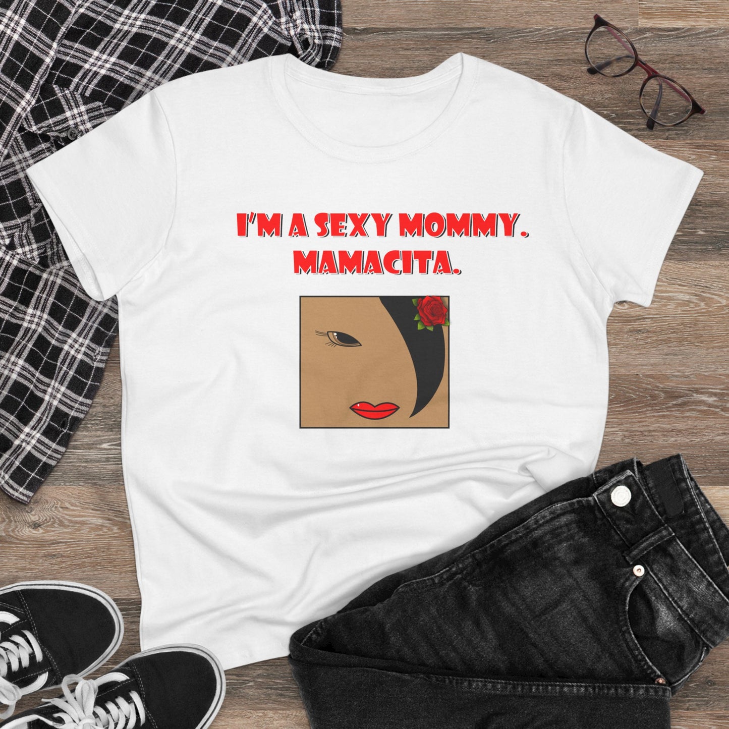 Sexy Mommy Mamacita Graphic T-Shirt, Fun Women's Tee, Casual Everyday Wear, Unique Gift for Moms, Stylish Summer Apparel, Playful Quote Shirt