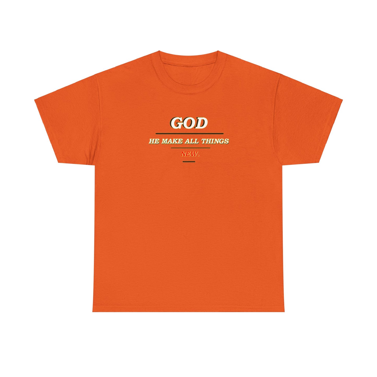 Religious Cotton Tee - God Makes All Things New Design
