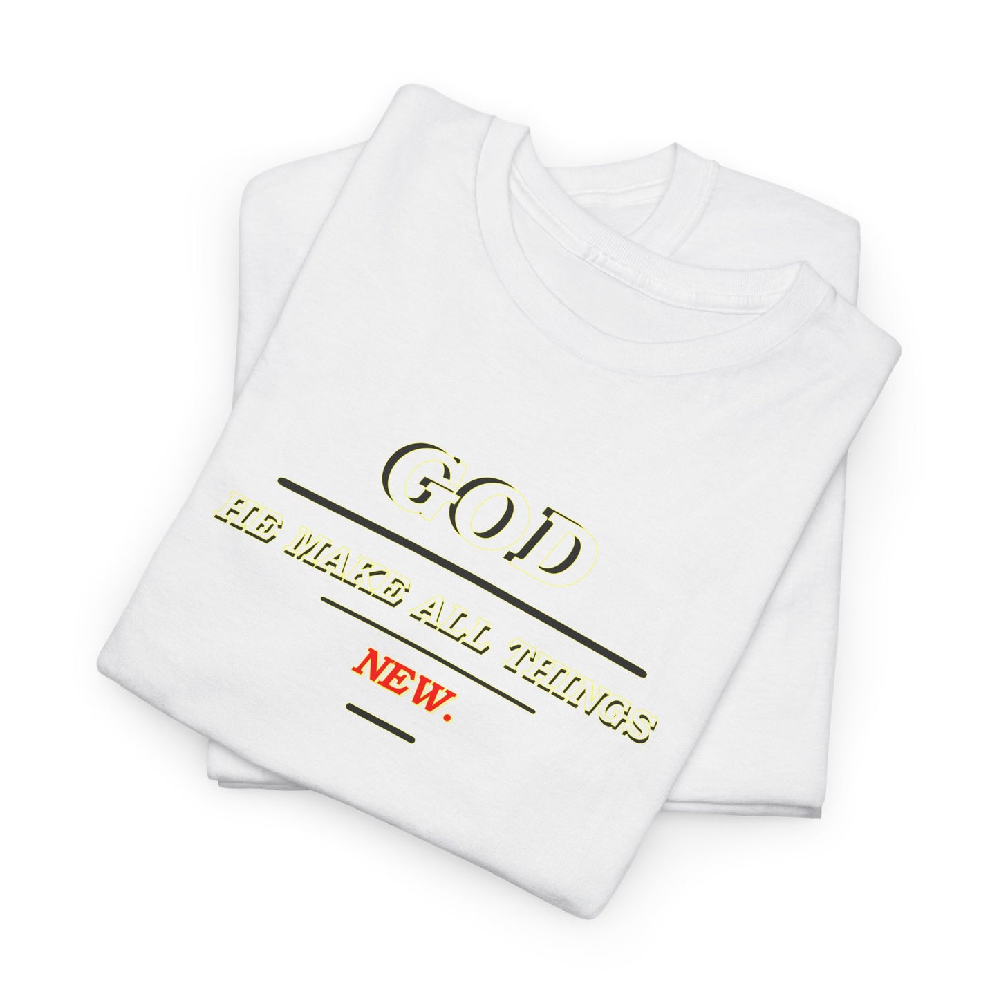 Religious Cotton Tee - God Makes All Things New Design