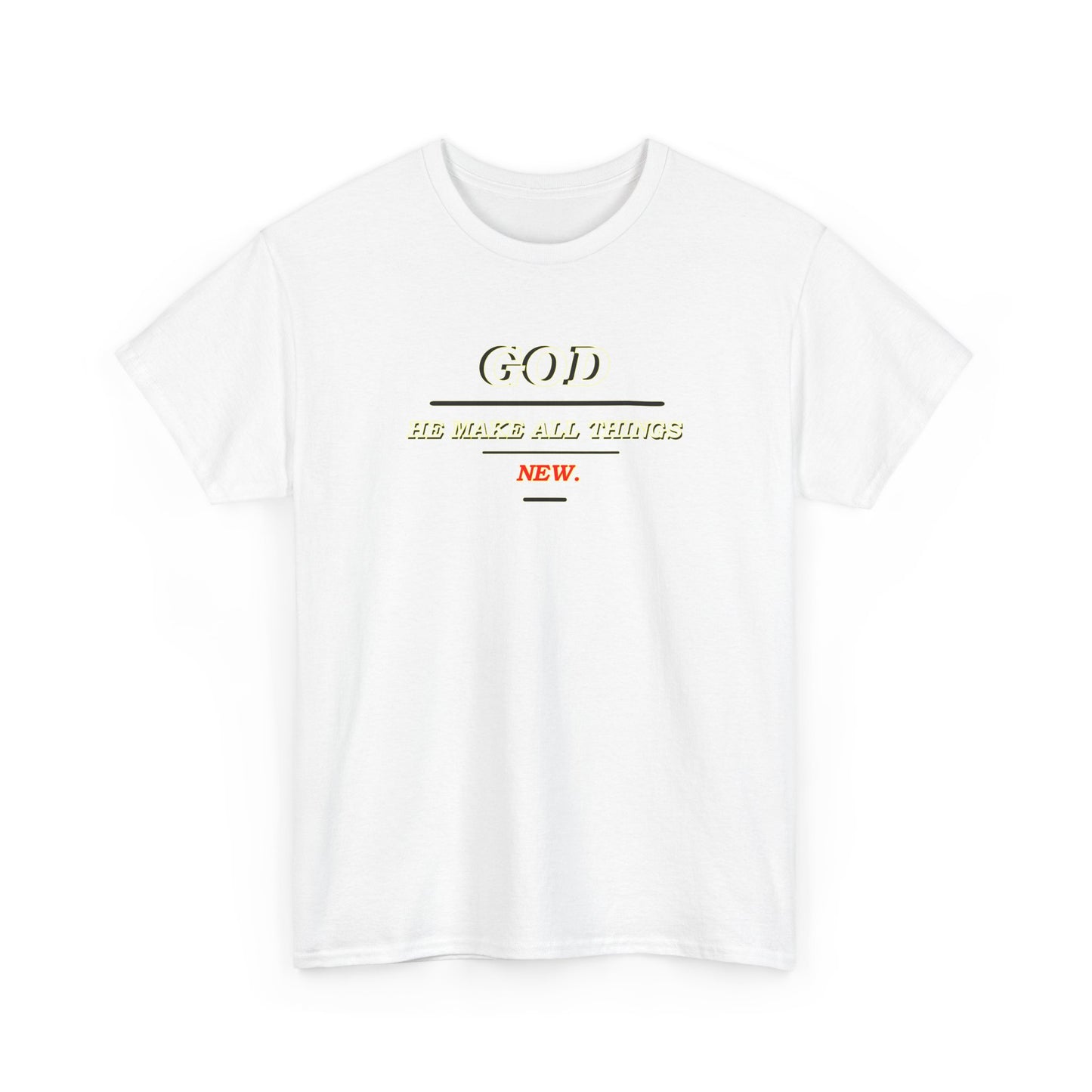 Religious Cotton Tee - God Makes All Things New Design