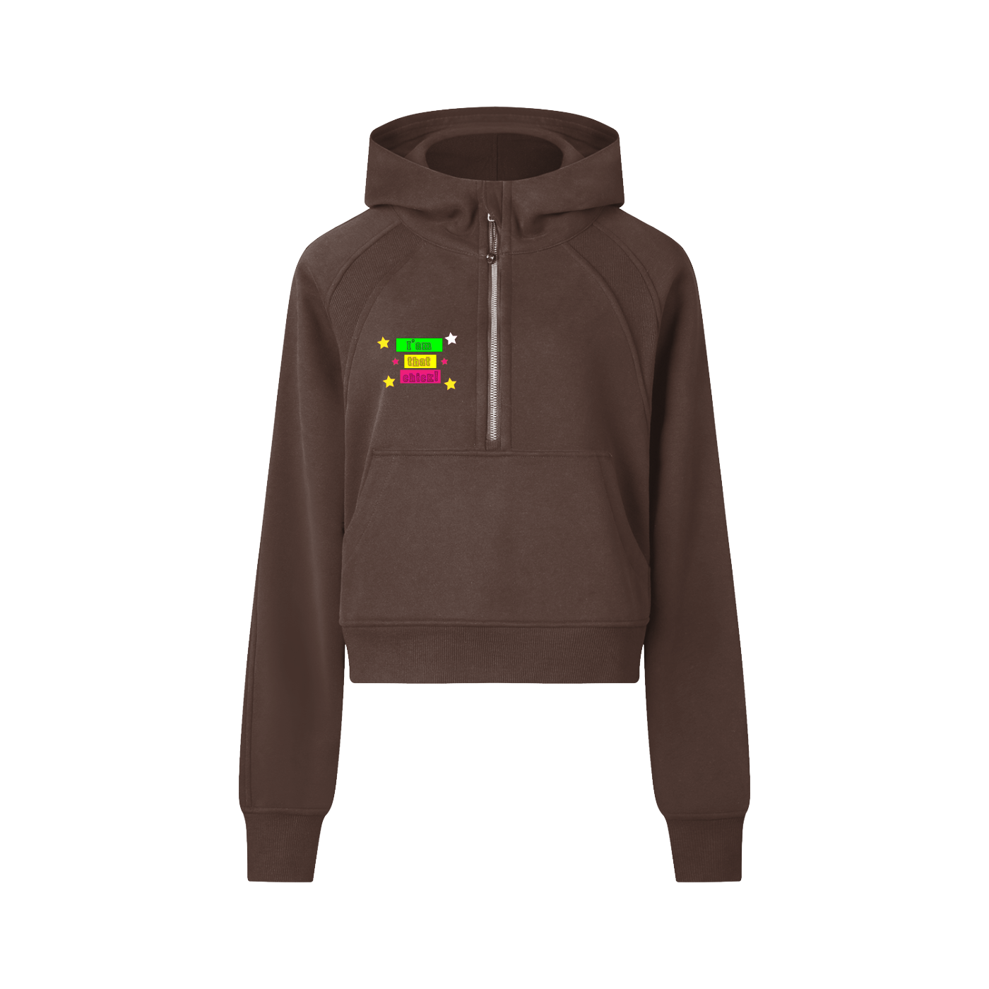 I'm that Chick Cropped Half-Zip Hoodie