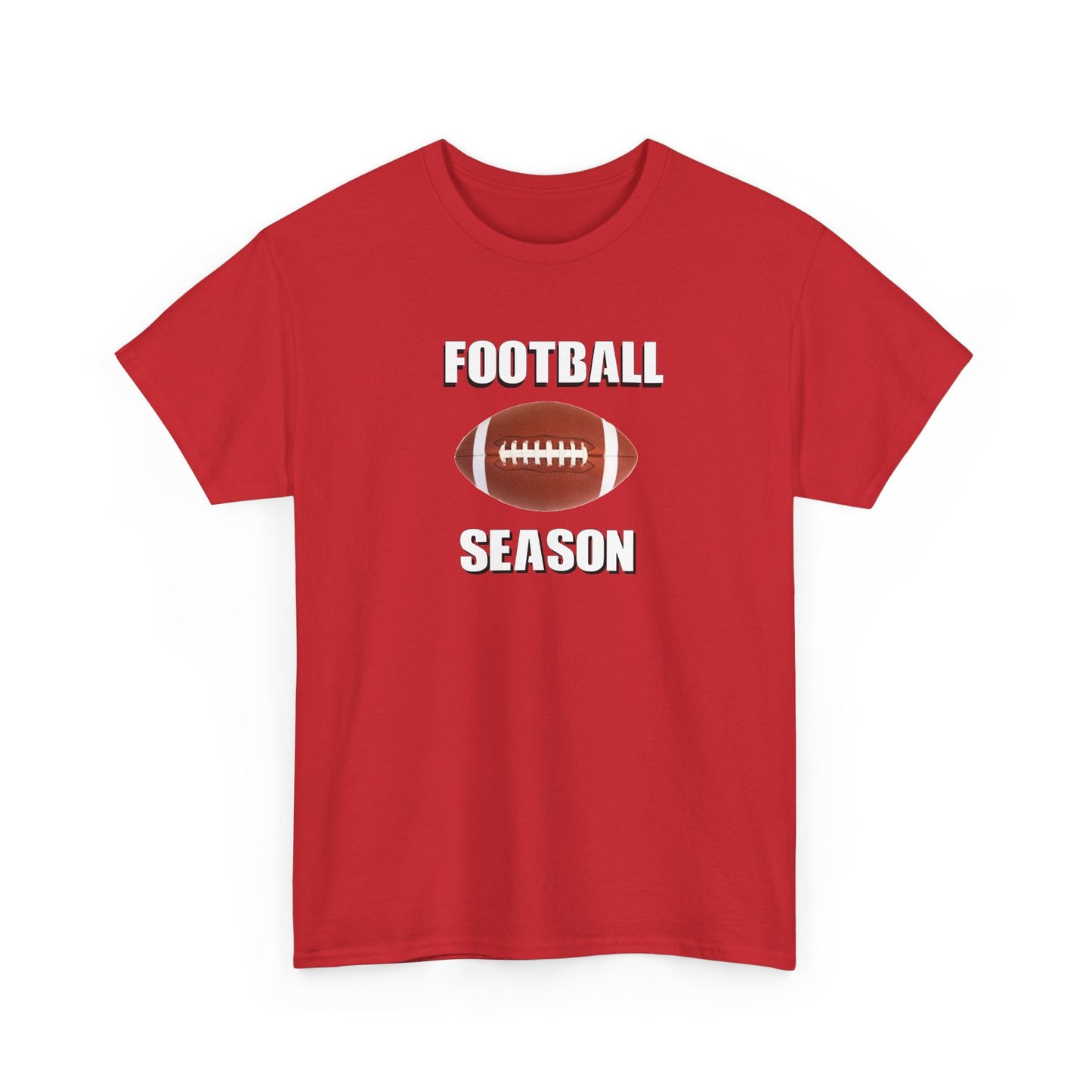 Football Season Unisex Heavy Cotton Tee | Casual Sportswear, Gift for Football Fans, Game Day Outfit, Tailgate Essentials, Unisex Tee
