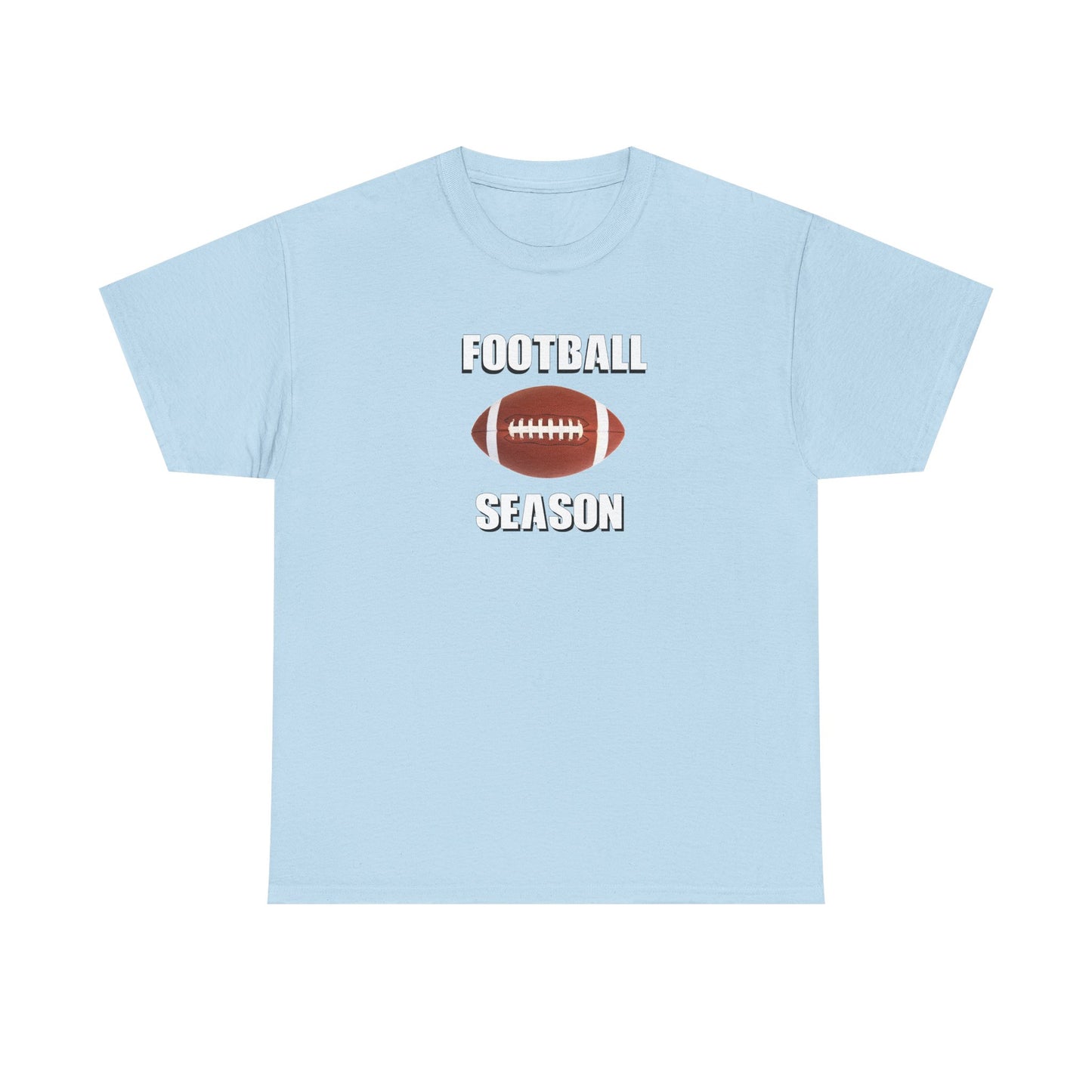 Football Season Unisex Heavy Cotton Tee | Casual Sportswear, Gift for Football Fans, Game Day Outfit, Tailgate Essentials, Unisex Tee