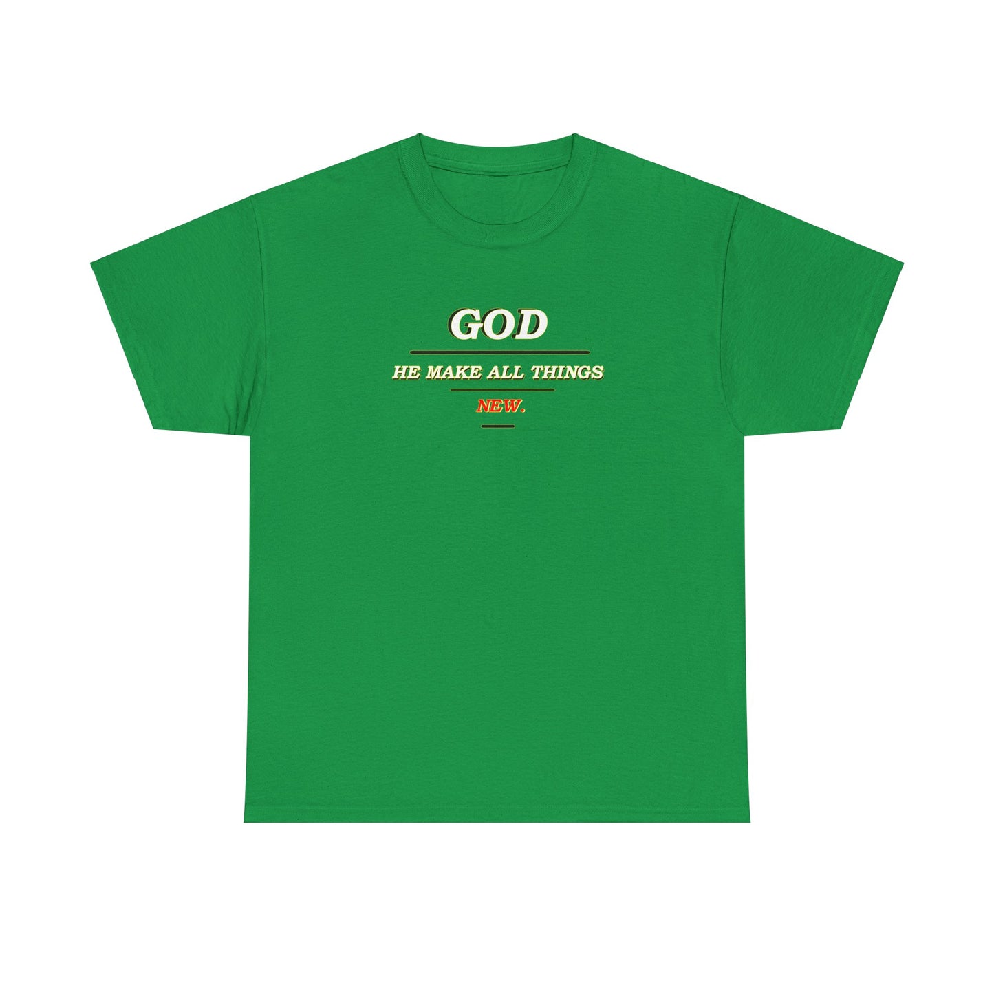 Religious Cotton Tee - God Makes All Things New Design