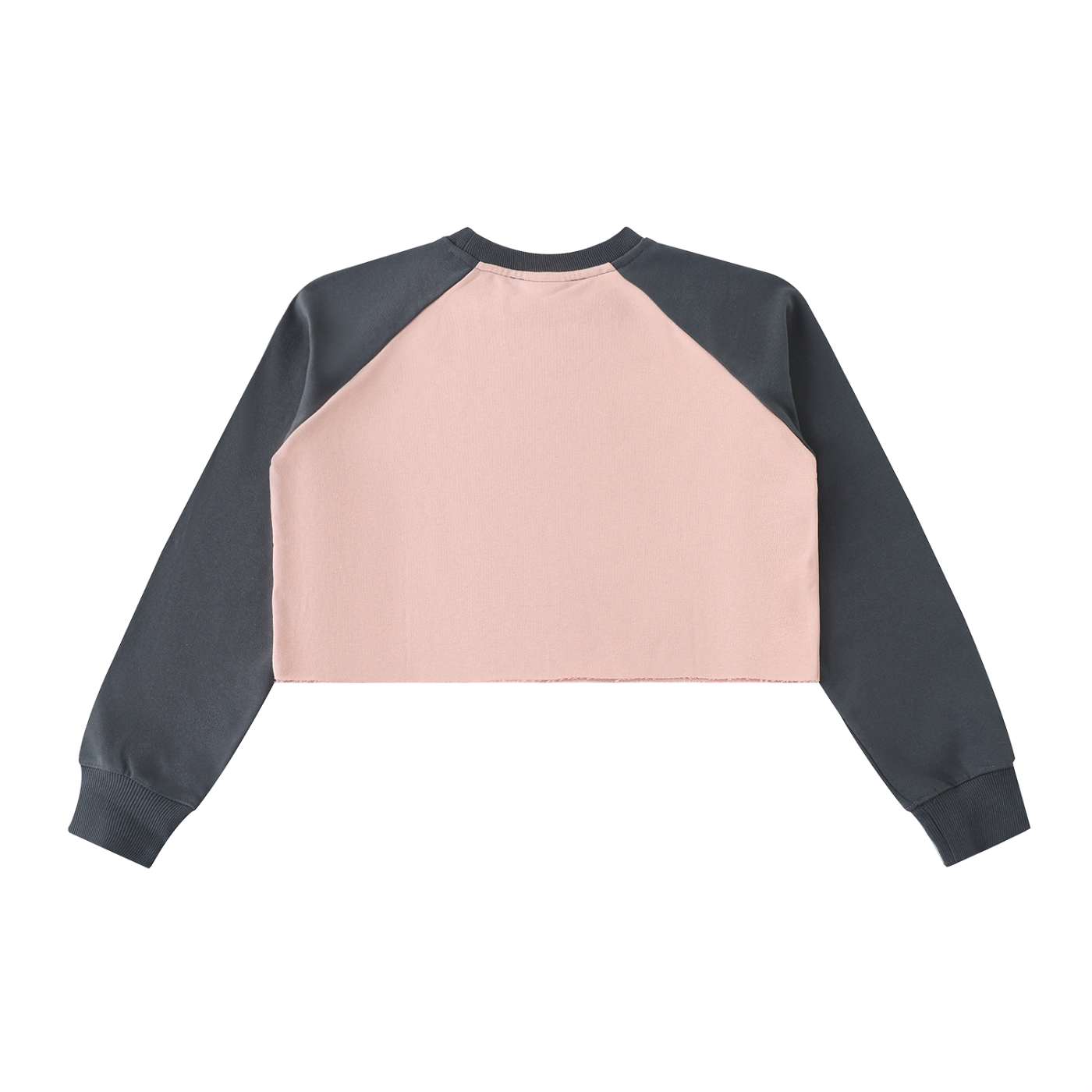 I'm that chick 2 Raw-Hem Color-Block Raglan Crop Sweatshirt