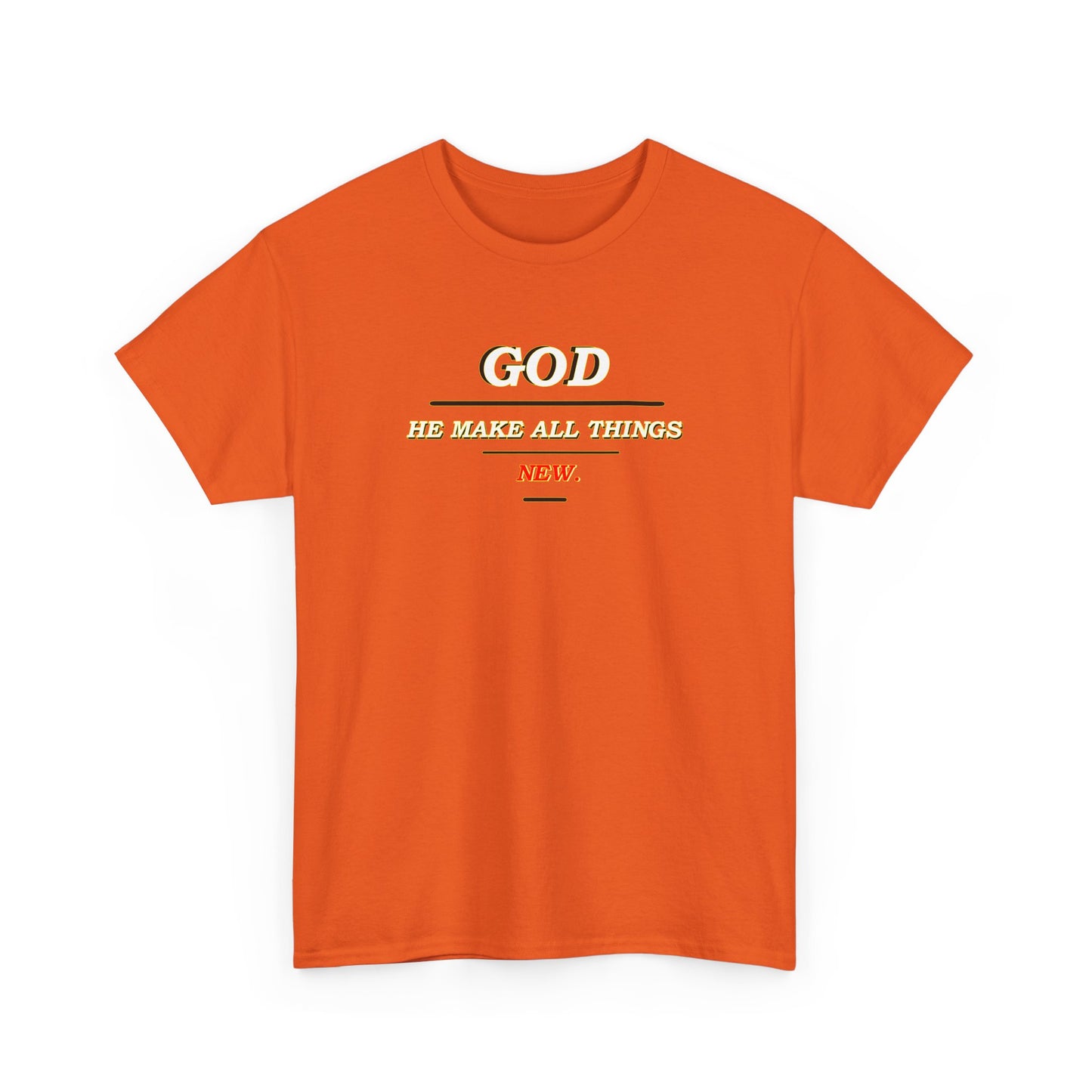 Religious Cotton Tee - God Makes All Things New Design