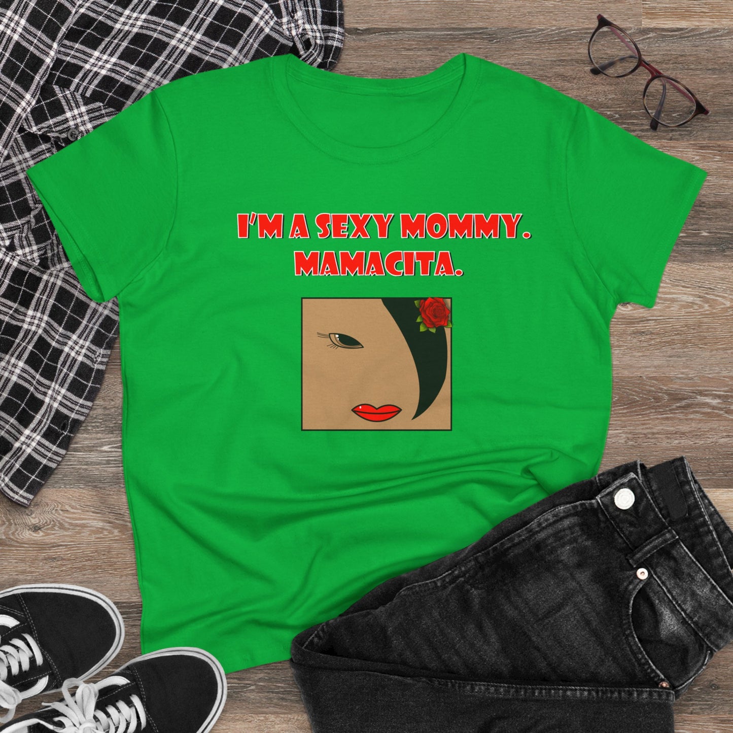 Sexy Mommy Mamacita Graphic T-Shirt, Fun Women's Tee, Casual Everyday Wear, Unique Gift for Moms, Stylish Summer Apparel, Playful Quote Shirt