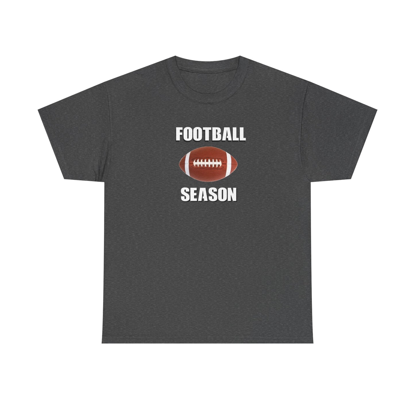 Football Season Unisex Heavy Cotton Tee | Casual Sportswear, Gift for Football Fans, Game Day Outfit, Tailgate Essentials, Unisex Tee