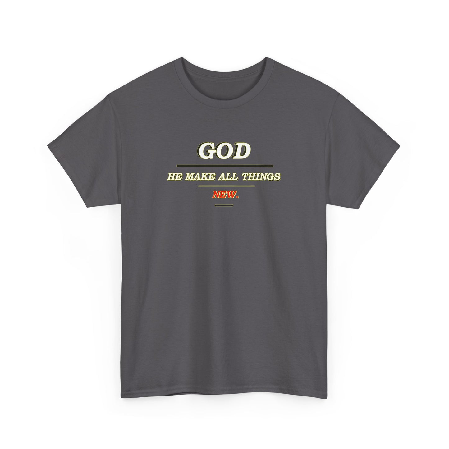 Religious Cotton Tee - God Makes All Things New Design