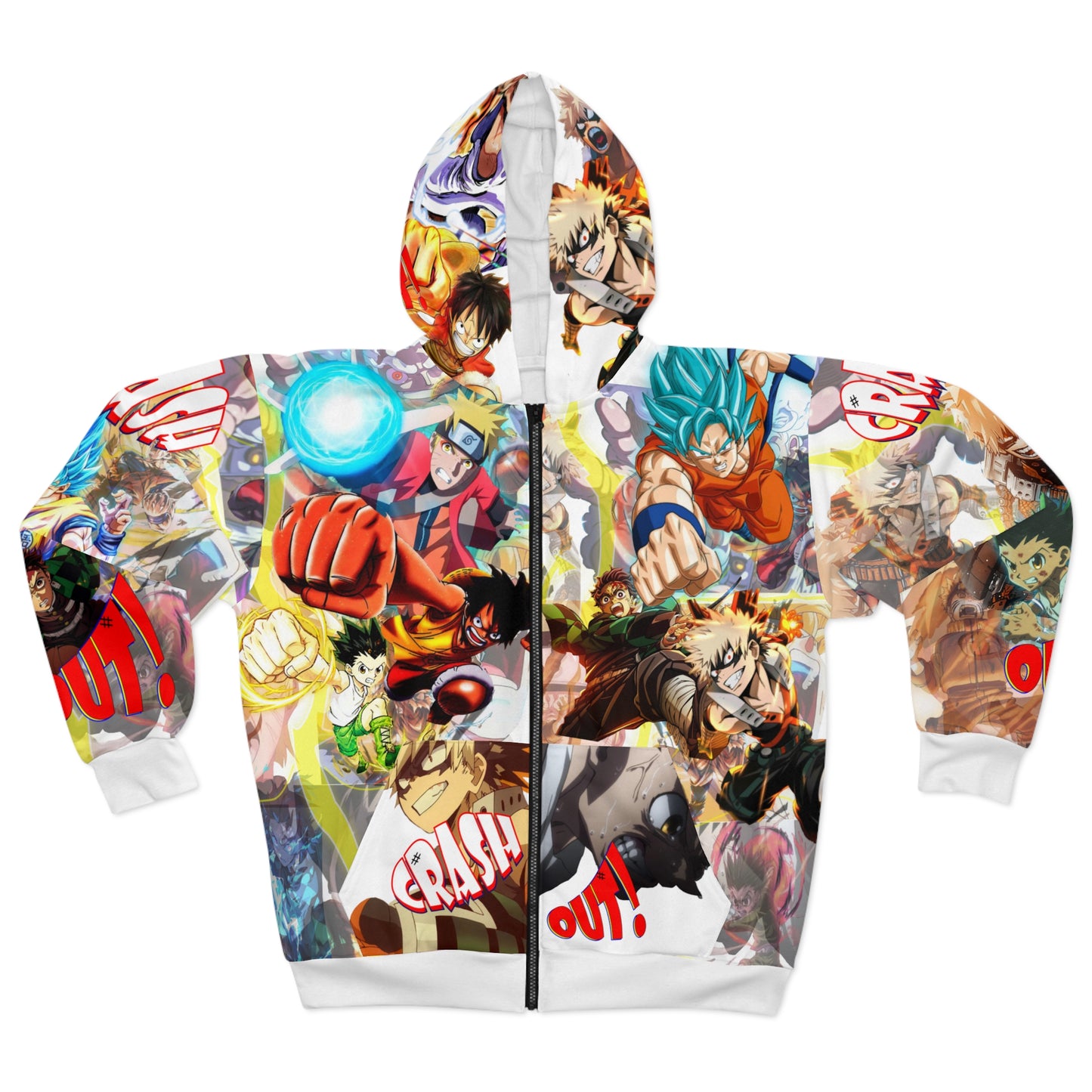 Anime Character Unisex Zip Hoodie - Naruto to Dbz Action