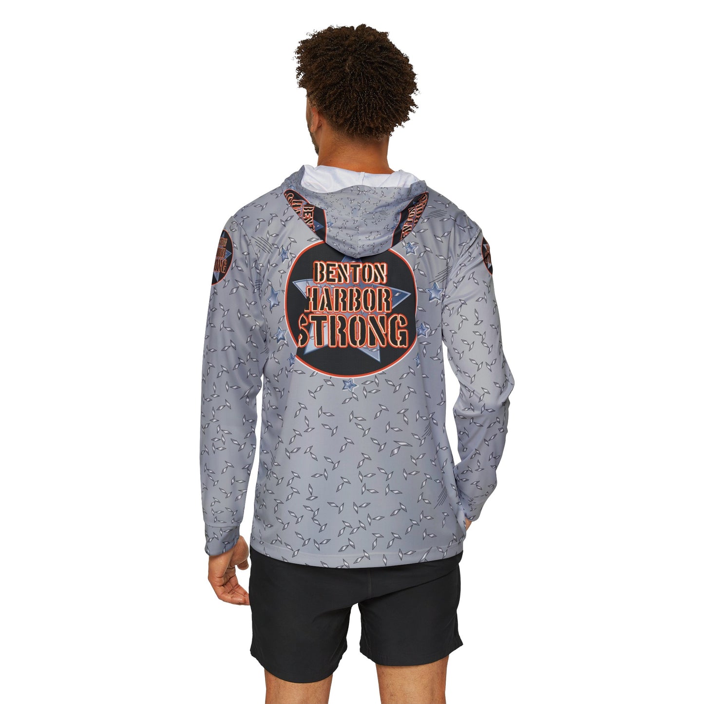 Benton Harbor strong Men's Sports Warmup Hoodie (AOP)