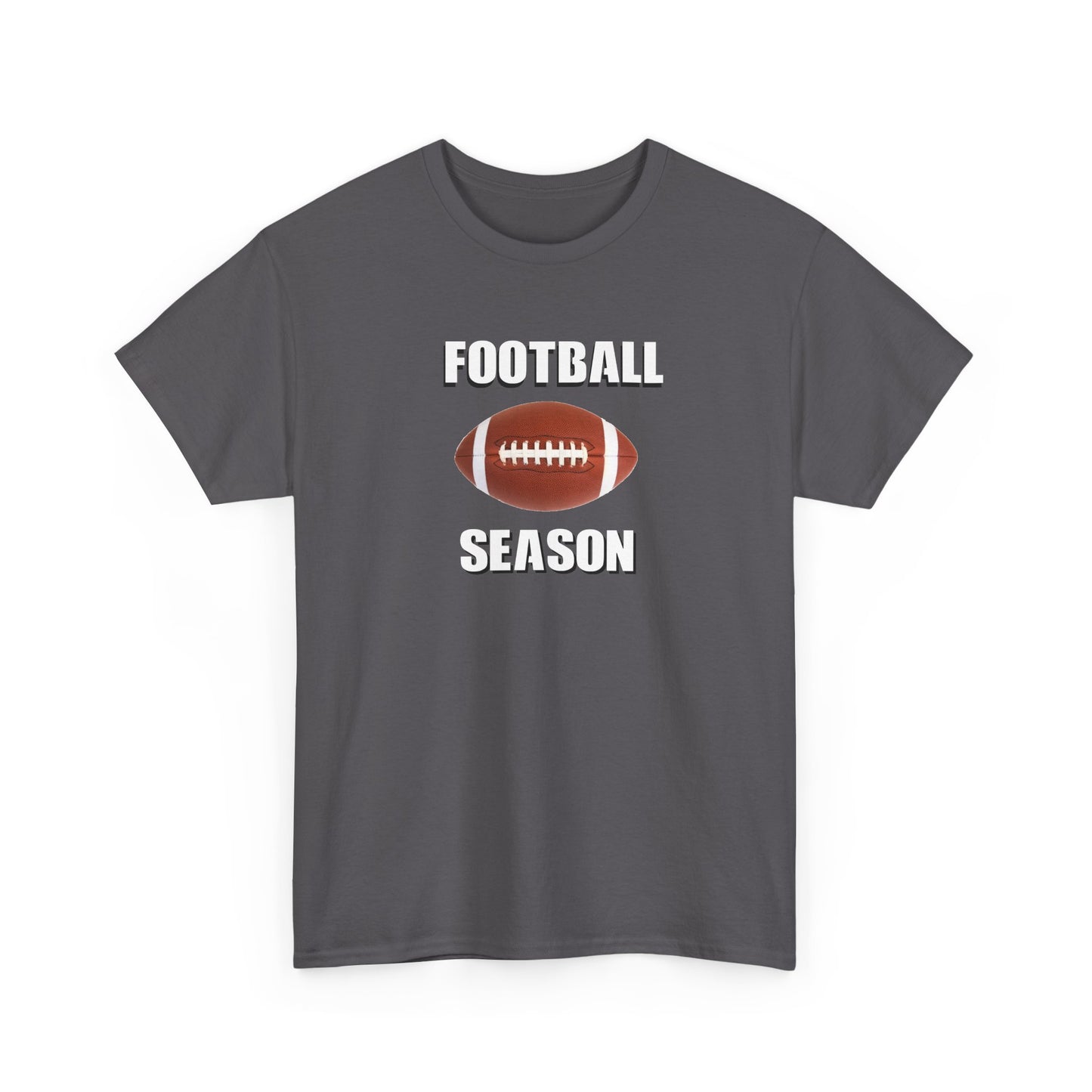 Football Season Unisex Heavy Cotton Tee | Casual Sportswear, Gift for Football Fans, Game Day Outfit, Tailgate Essentials, Unisex Tee