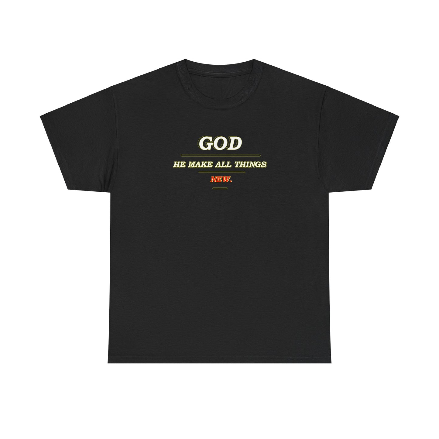 Religious Cotton Tee - God Makes All Things New Design