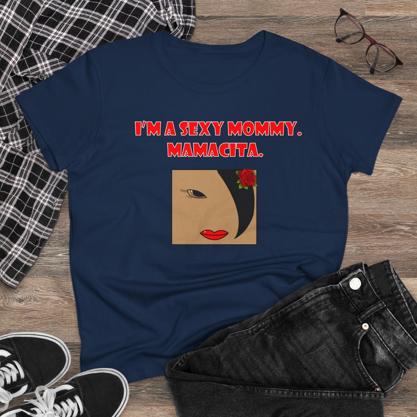 Sexy Mommy Mamacita Graphic T-Shirt, Fun Women's Tee, Casual Everyday Wear, Unique Gift for Moms, Stylish Summer Apparel, Playful Quote Shirt