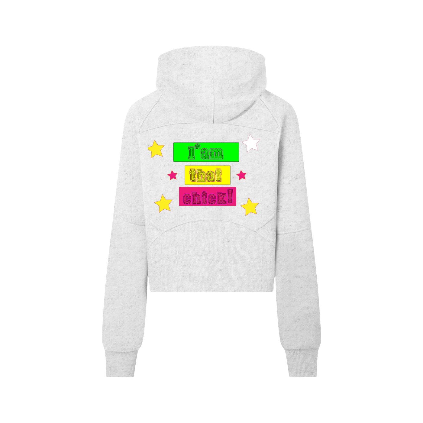 I'm that Chick Cropped Half-Zip Hoodie