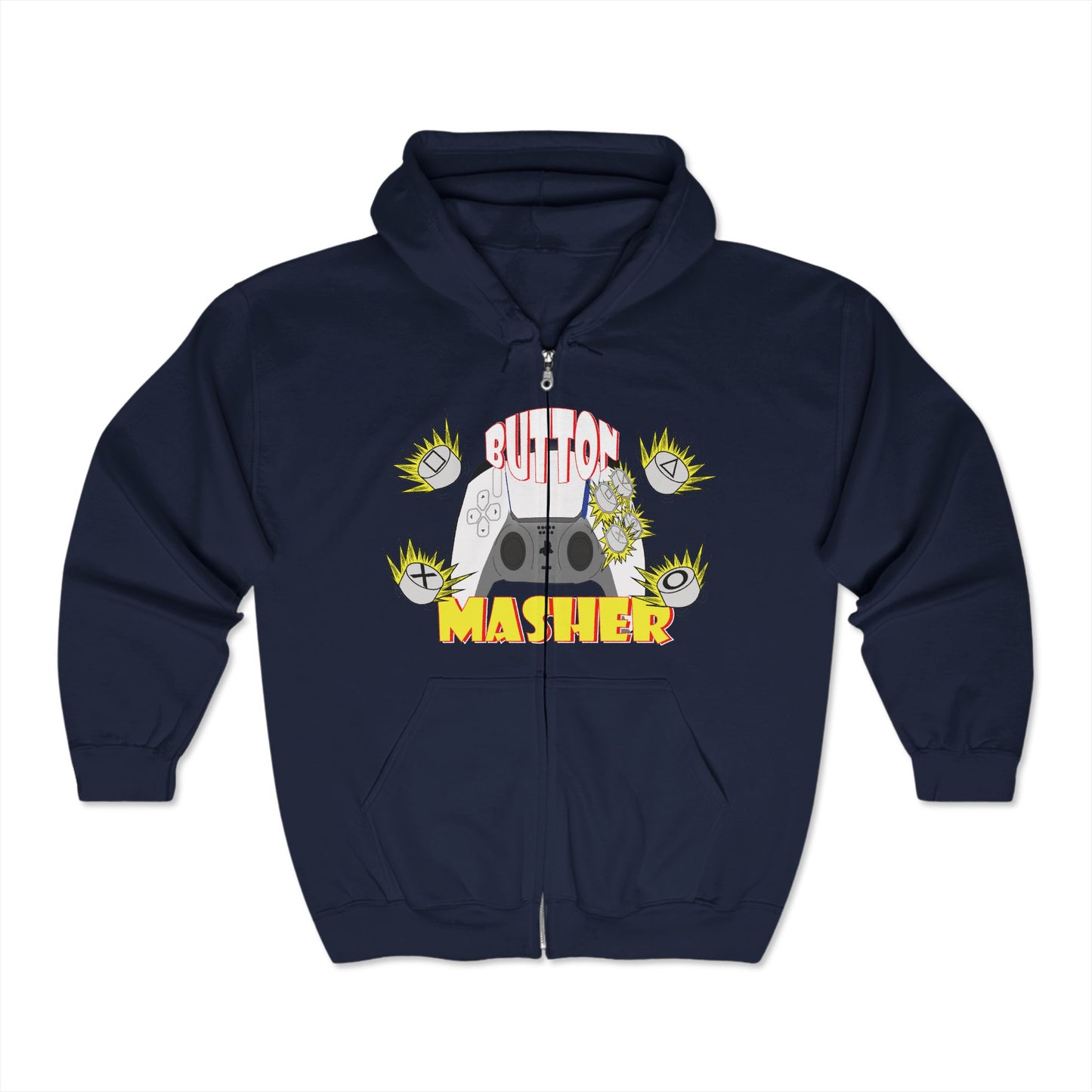 Button Masher Unisex Heavy Blend™ Full Zip Hooded Sweatshirt