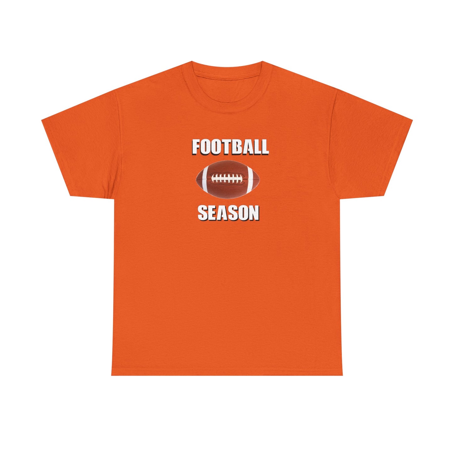 Football Season Unisex Heavy Cotton Tee | Casual Sportswear, Gift for Football Fans, Game Day Outfit, Tailgate Essentials, Unisex Tee