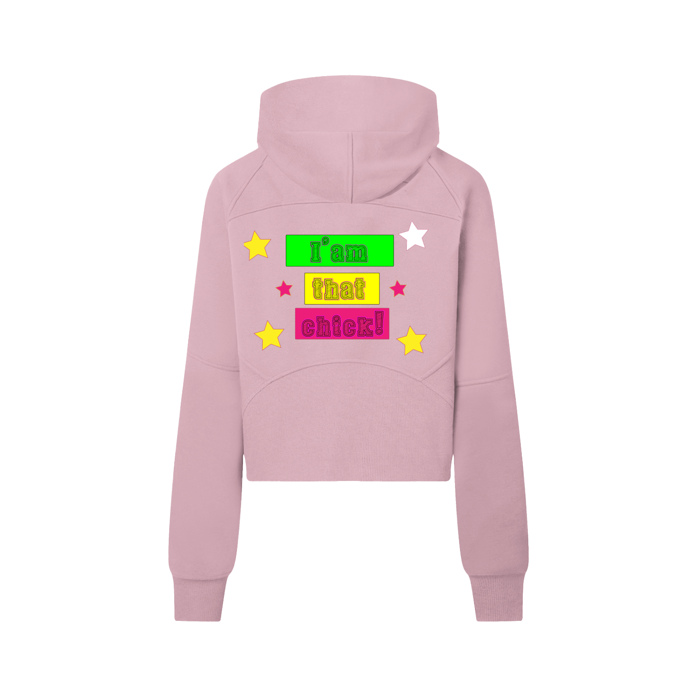 I'm that Chick Cropped Half-Zip Hoodie