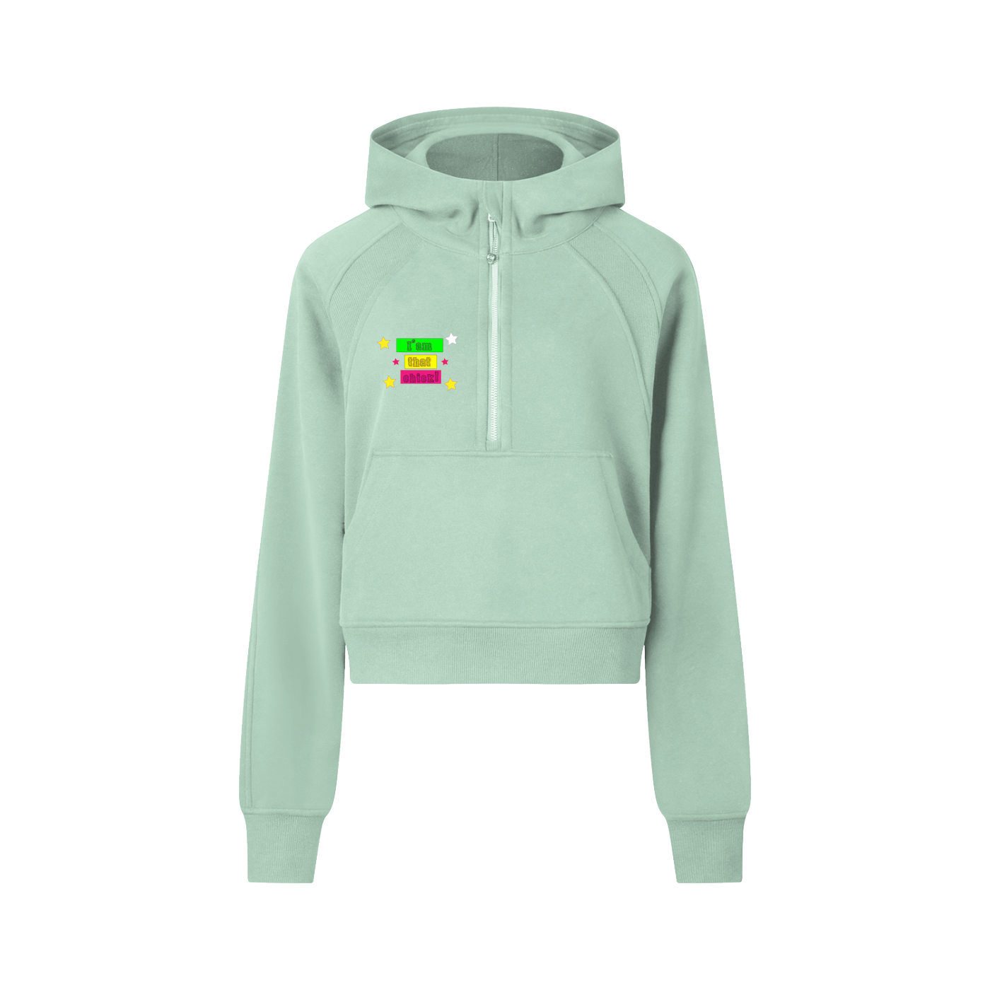I'm that Chick Cropped Half-Zip Hoodie