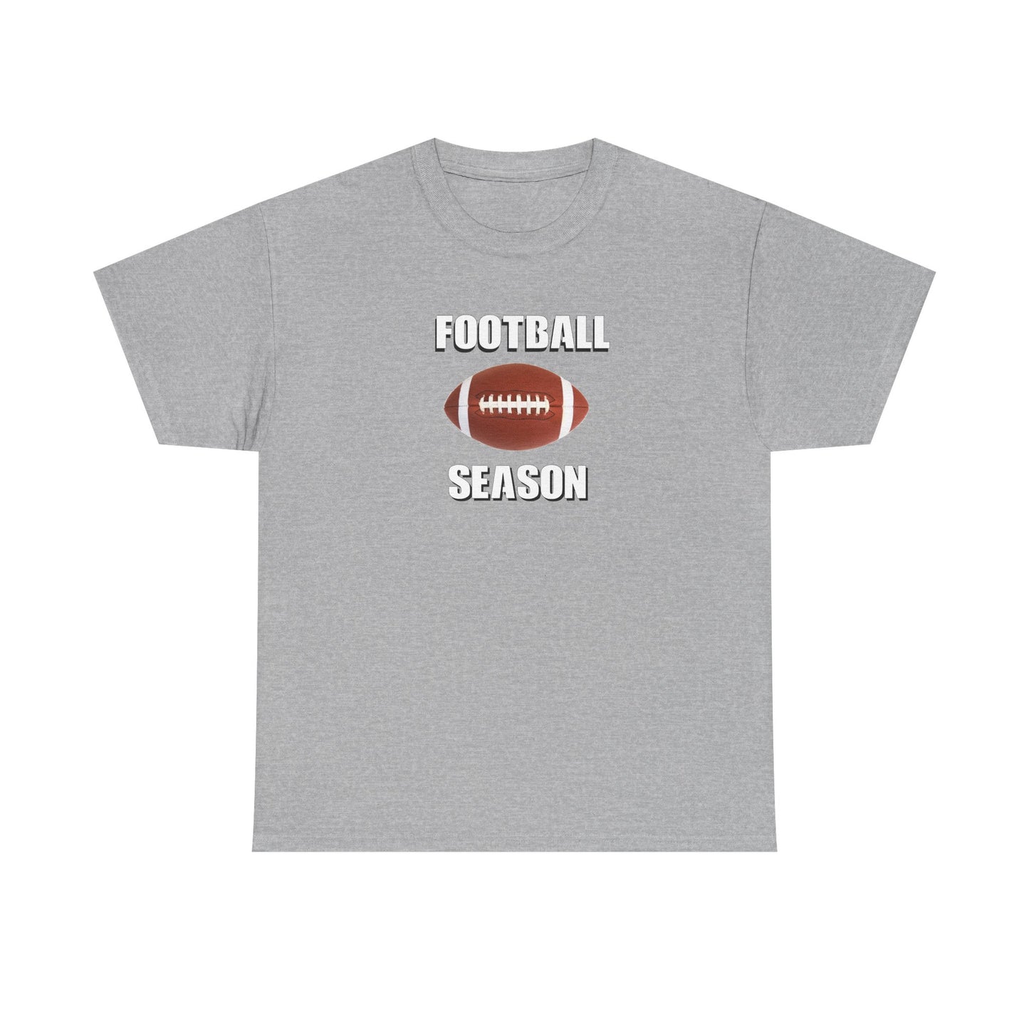Football Season Unisex Heavy Cotton Tee | Casual Sportswear, Gift for Football Fans, Game Day Outfit, Tailgate Essentials, Unisex Tee