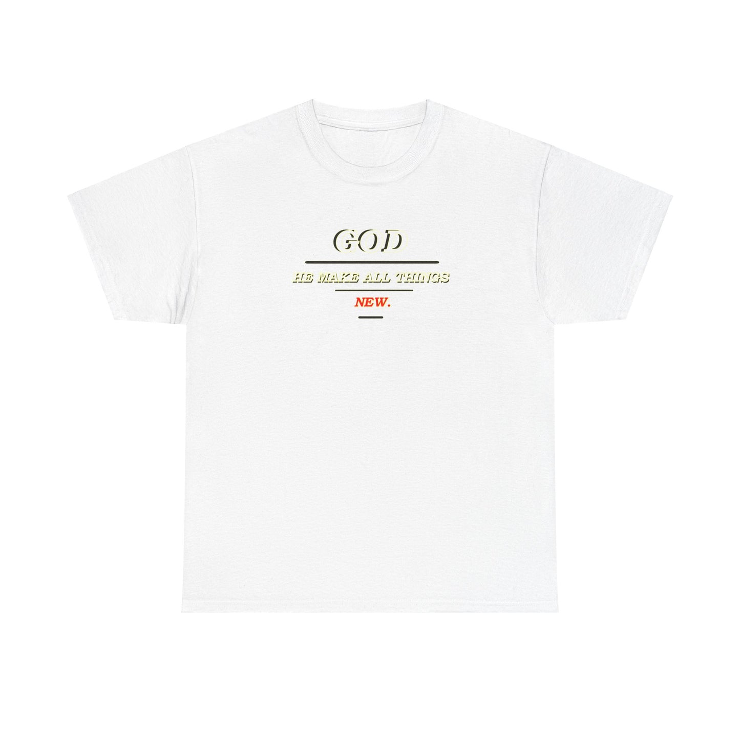 Religious Cotton Tee - God Makes All Things New Design