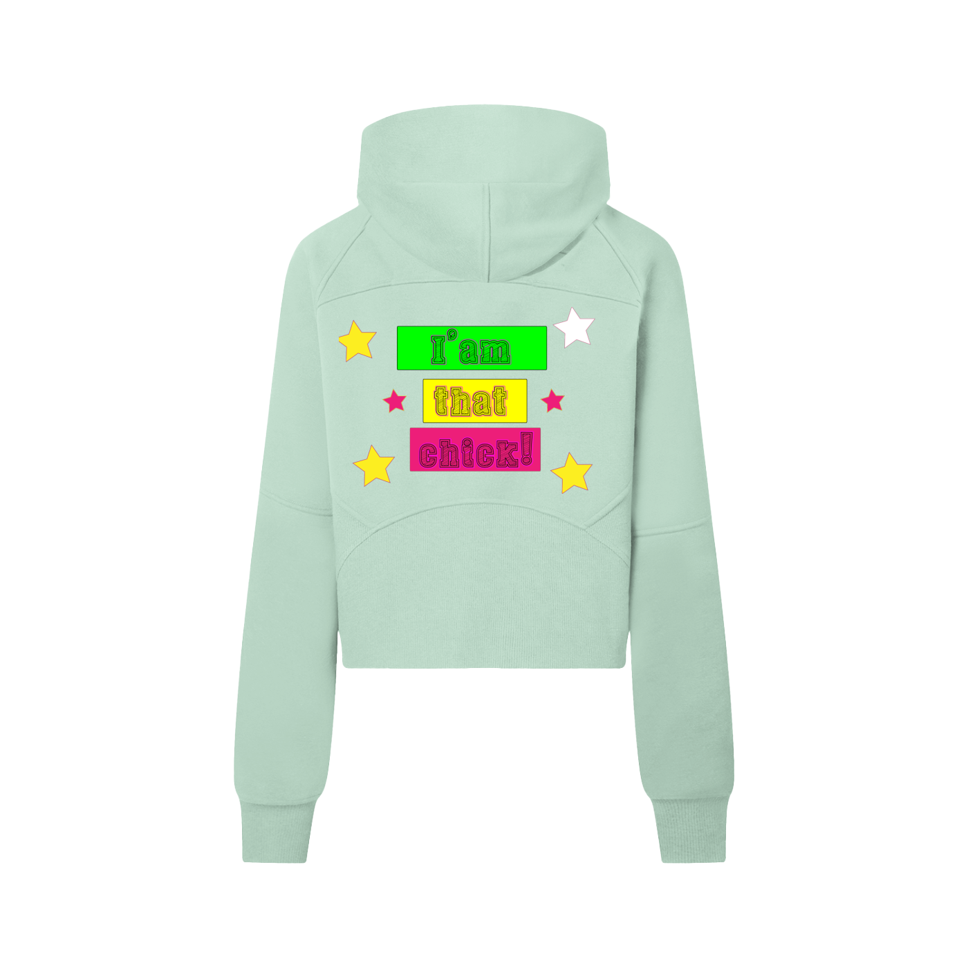 I'm that Chick Cropped Half-Zip Hoodie