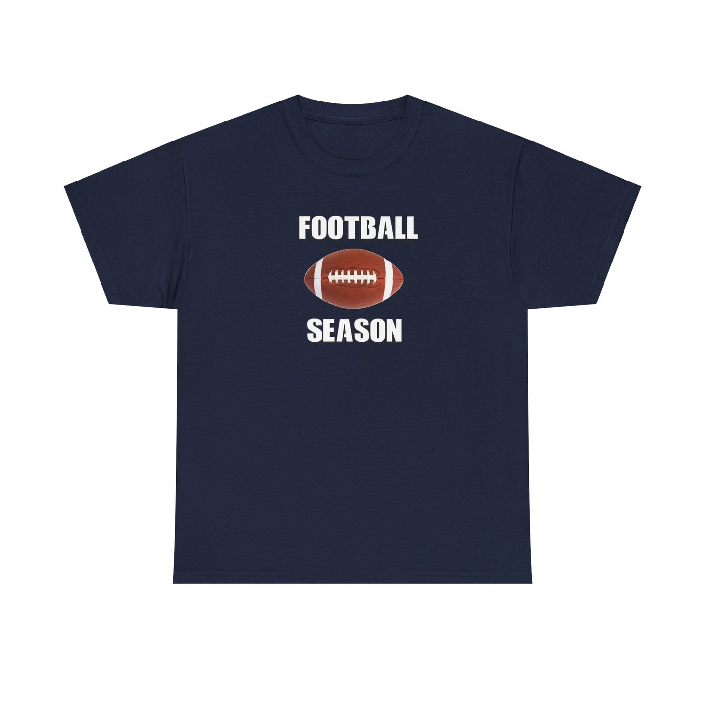 Football Season Unisex Heavy Cotton Tee | Casual Sportswear, Gift for Football Fans, Game Day Outfit, Tailgate Essentials, Unisex Tee