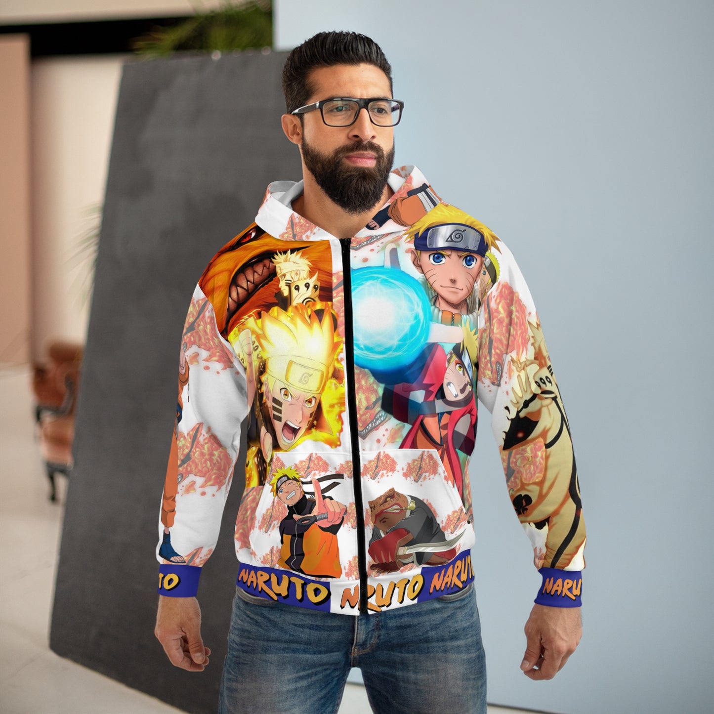 Naru Unisex Zip Hoodie (AOP)