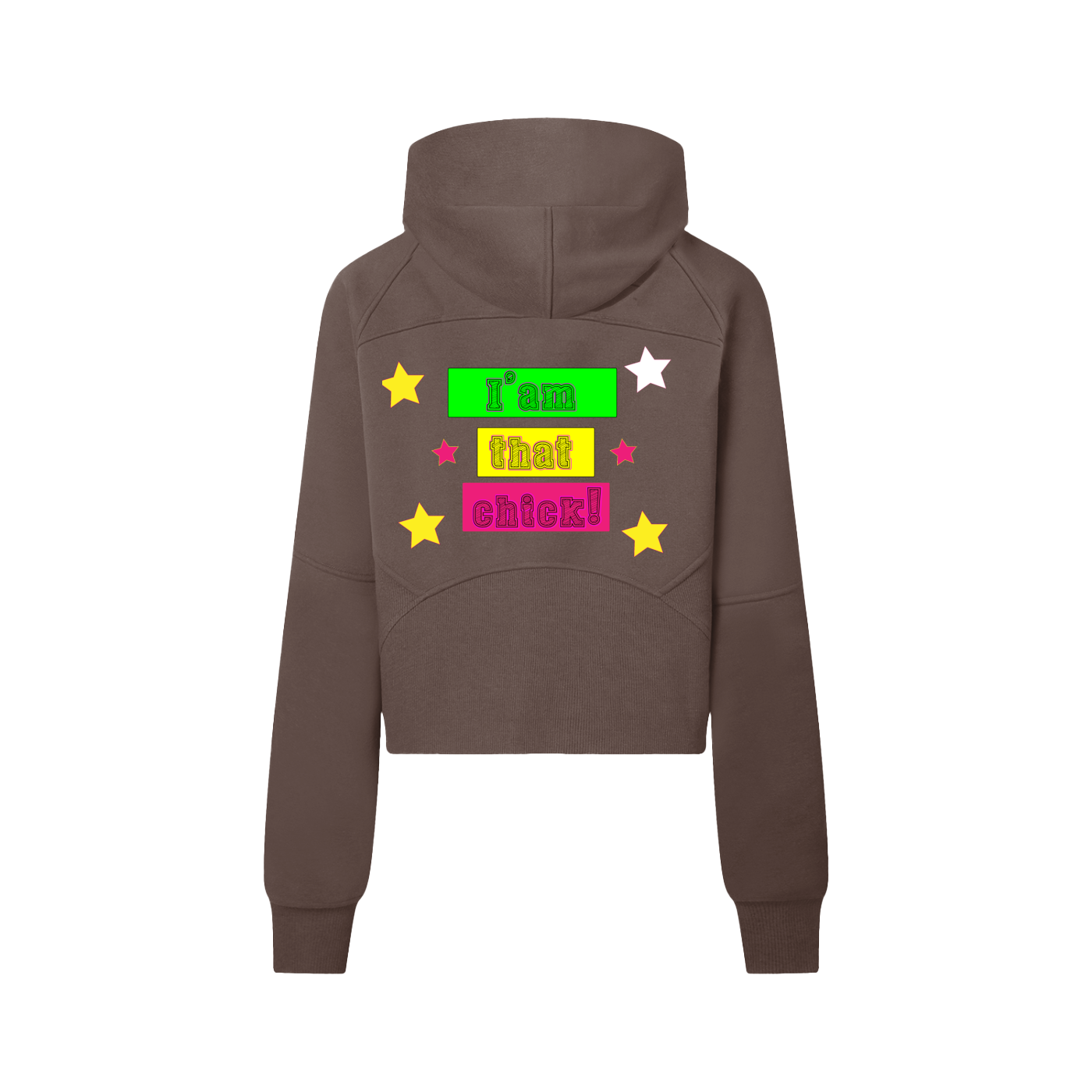 I'm that Chick Cropped Half-Zip Hoodie