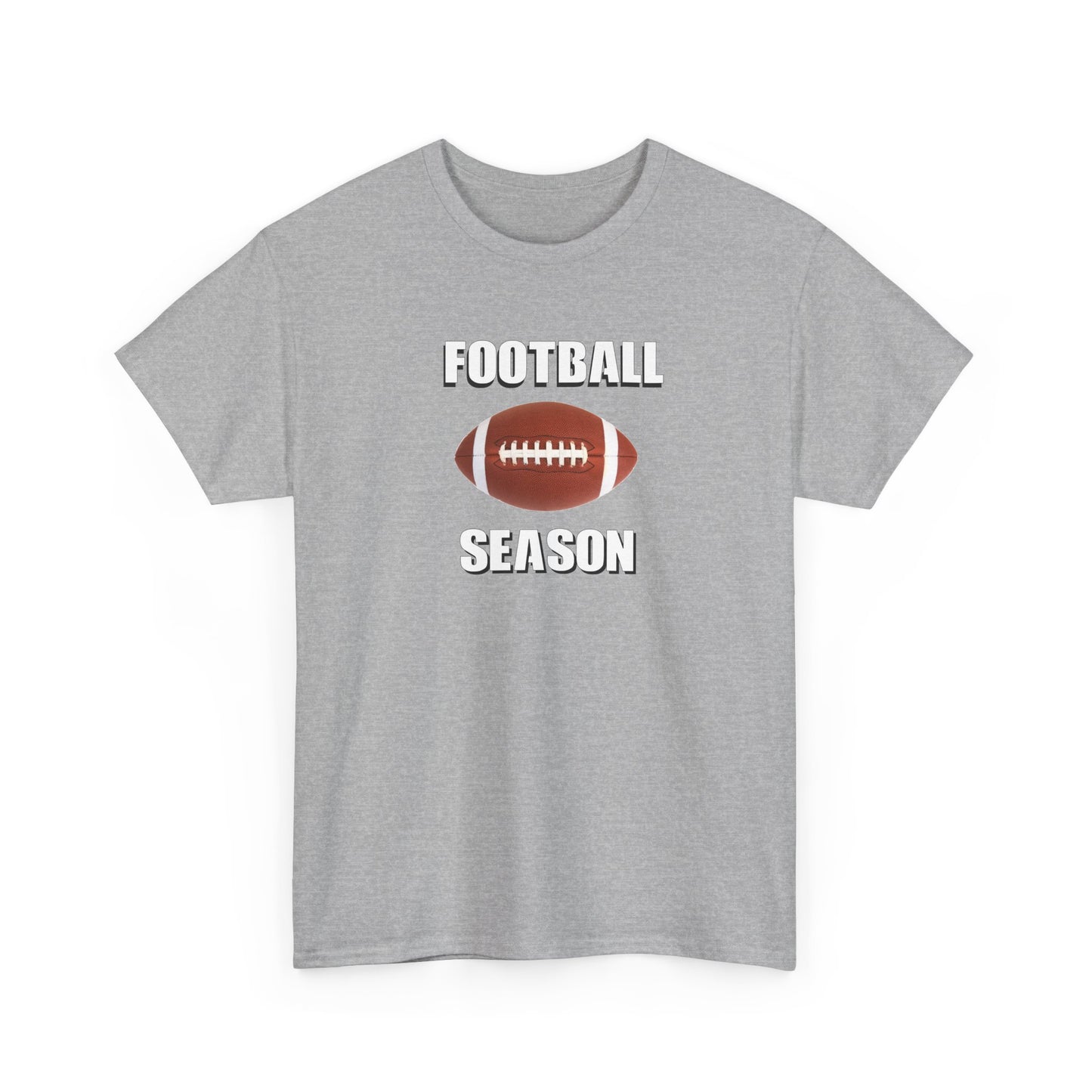 Football Season Unisex Heavy Cotton Tee | Casual Sportswear, Gift for Football Fans, Game Day Outfit, Tailgate Essentials, Unisex Tee
