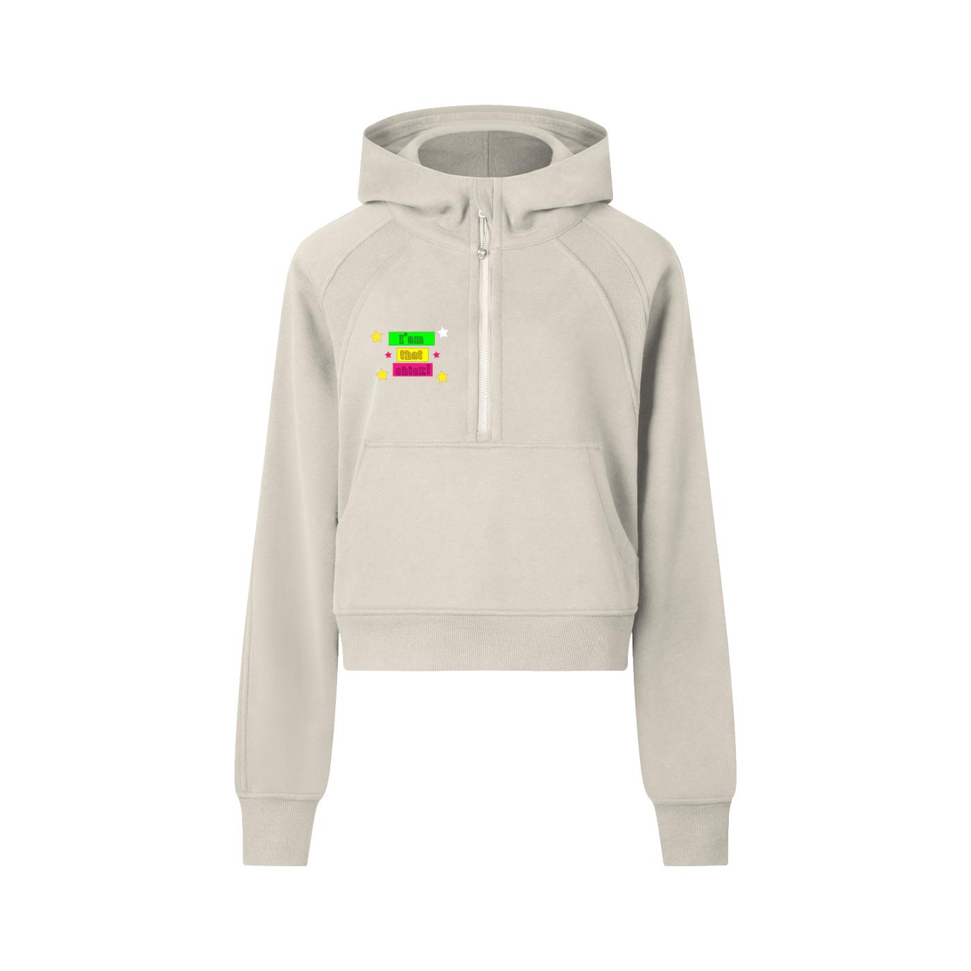 I'm that Chick Cropped Half-Zip Hoodie