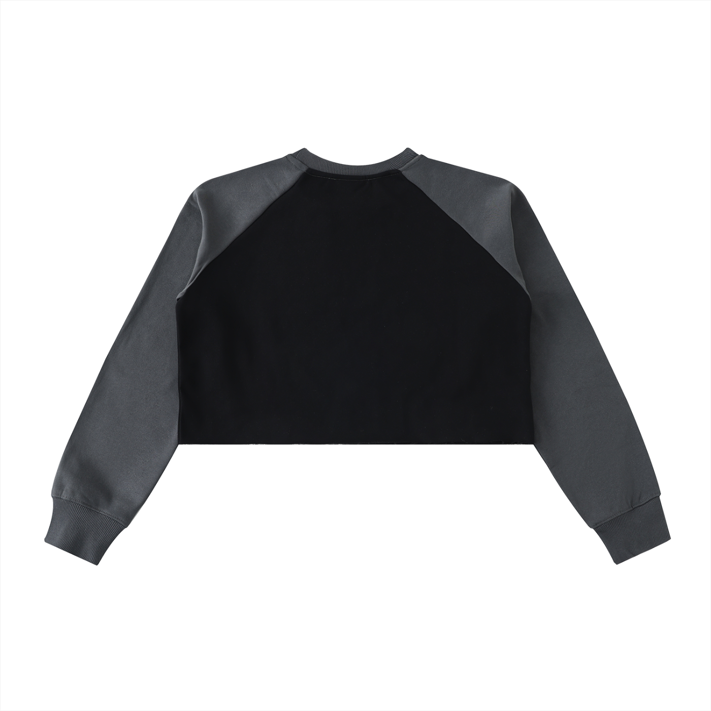 I'm that chick Raw-Hem Color-Block Raglan Crop Sweatshirt