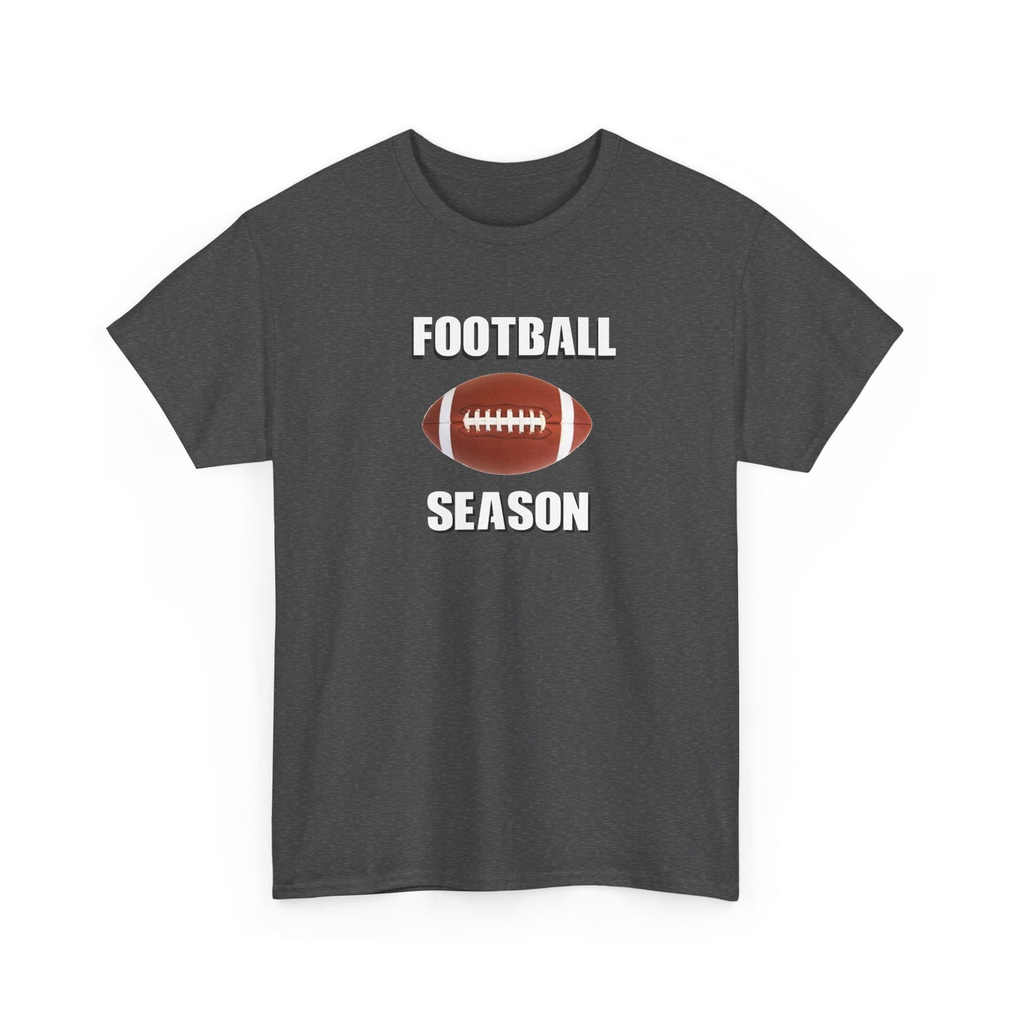 Football Season Unisex Heavy Cotton Tee | Casual Sportswear, Gift for Football Fans, Game Day Outfit, Tailgate Essentials, Unisex Tee