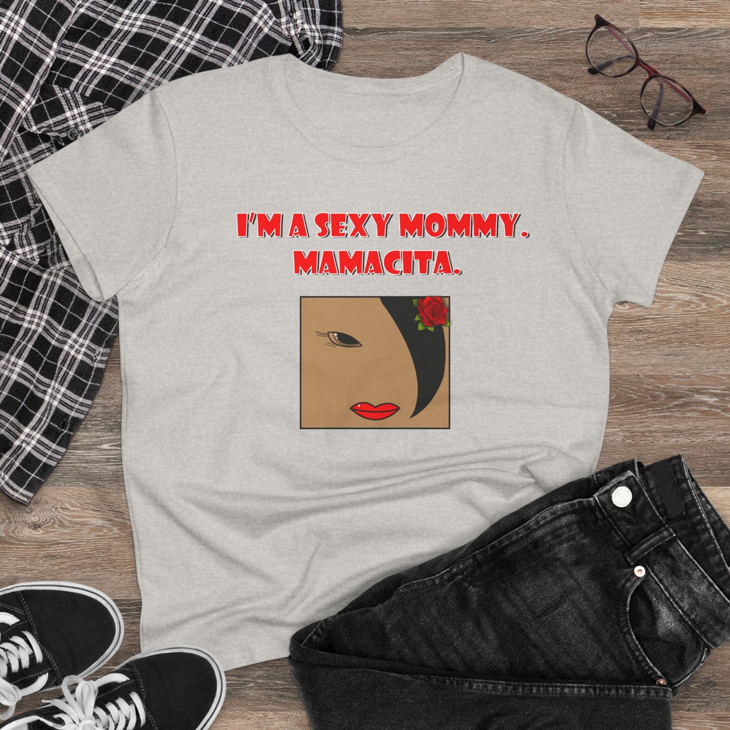 Sexy Mommy Mamacita Graphic T-Shirt, Fun Women's Tee, Casual Everyday Wear, Unique Gift for Moms, Stylish Summer Apparel, Playful Quote Shirt